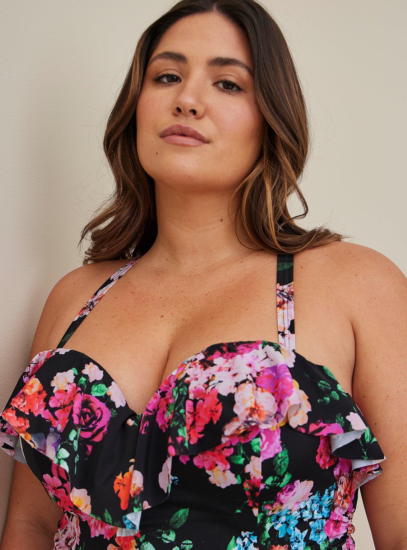 Underwire Swim One Piece - Floral, ESTATE FLORAL BLACK, alternate