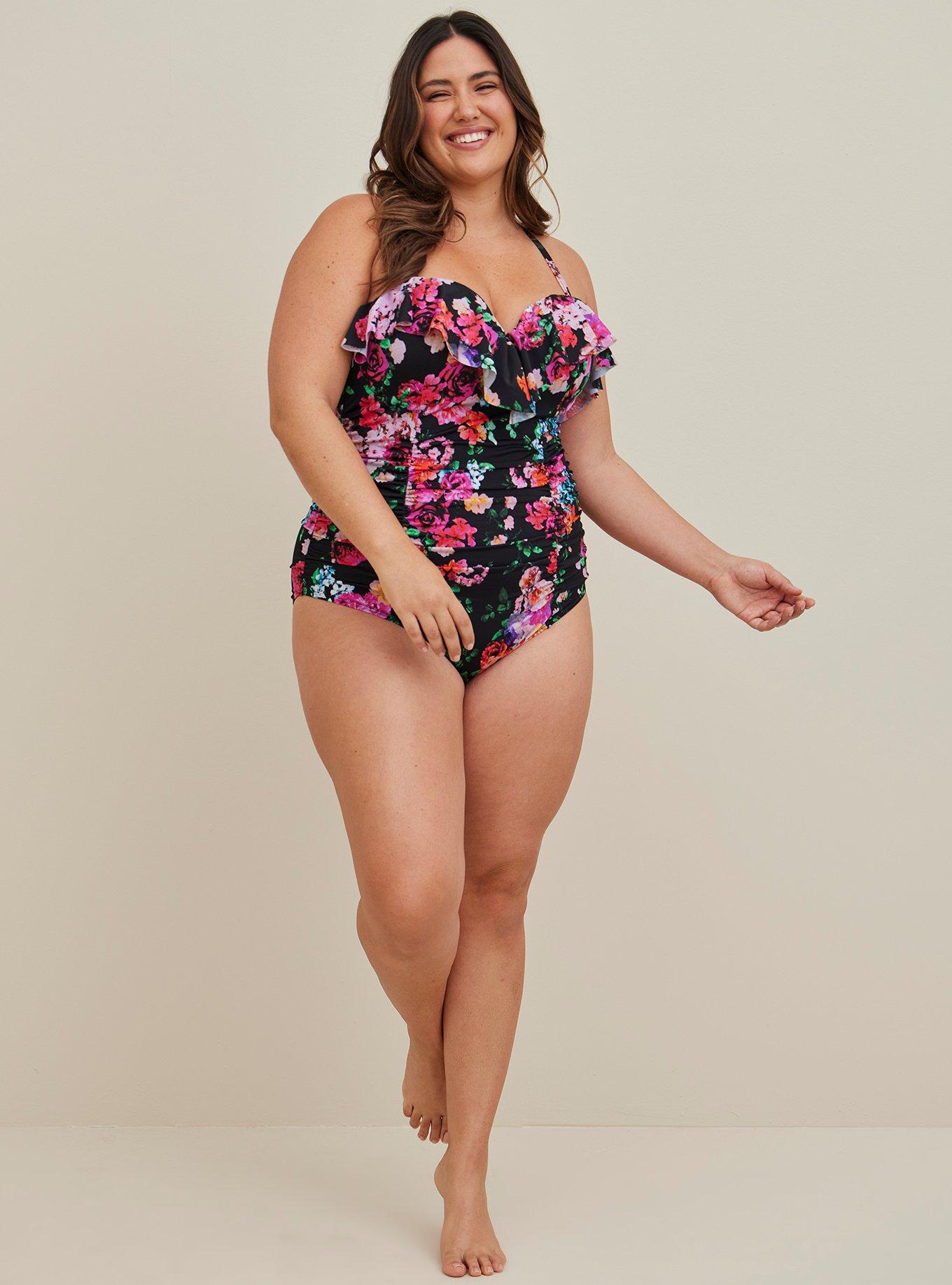 Plus Size Underwire Swim One Piece Floral Torrid