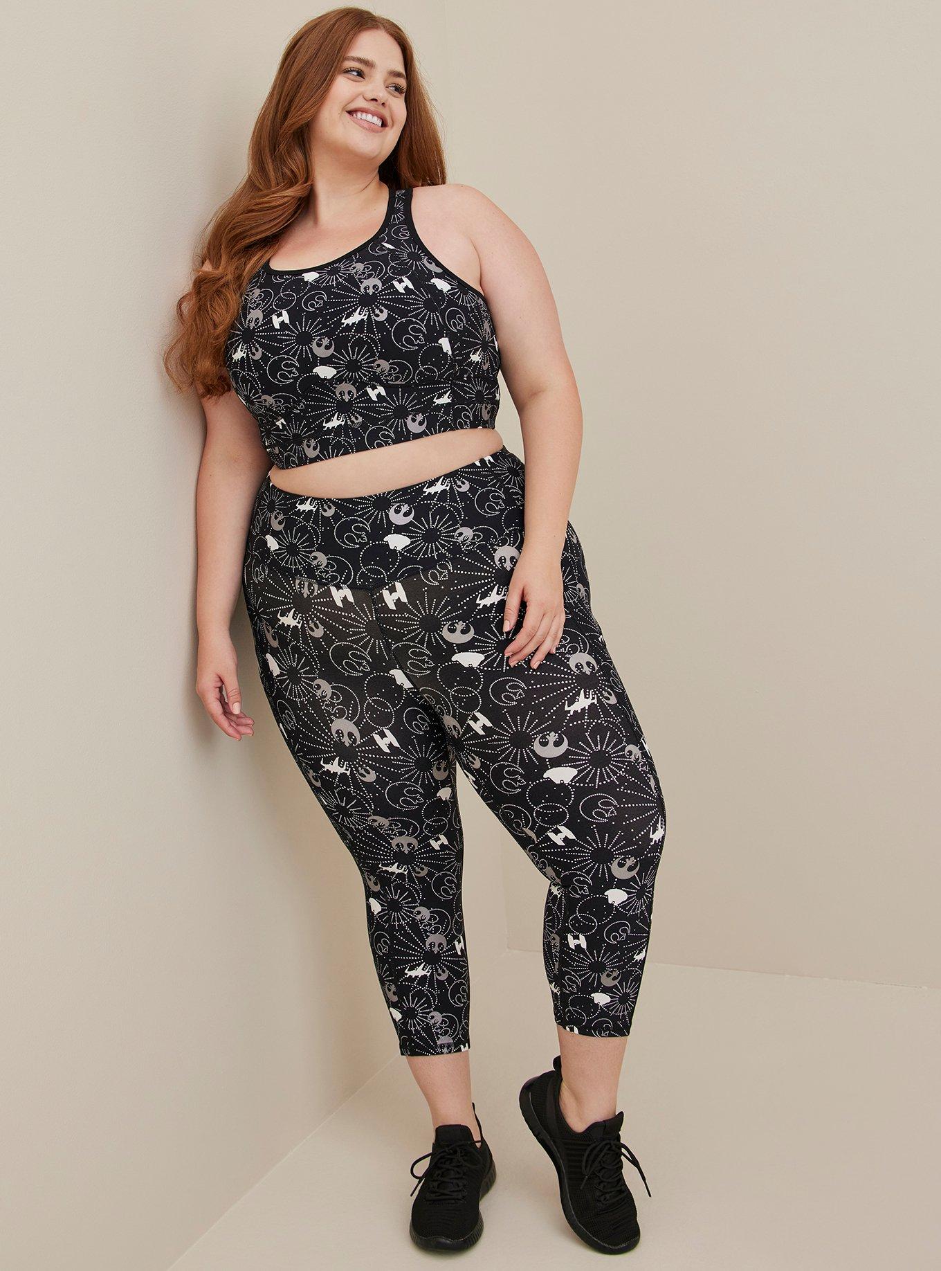 Plus Size Star Wars Medium-Impact Longline Sports Bra - Performance Core Black, MULTI, alternate