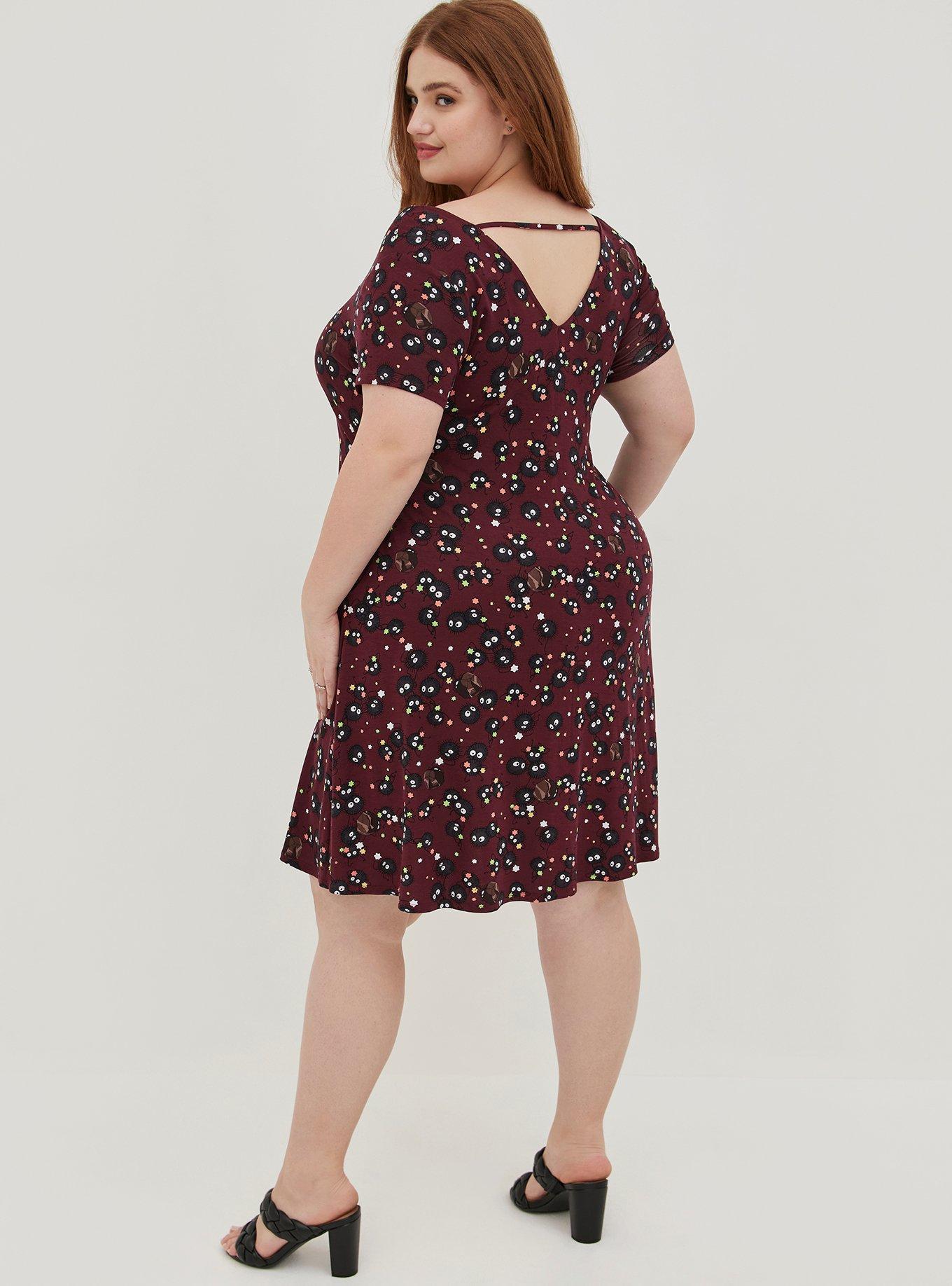 Plus Size - Her Universe Studio Ghibli Spirited Away Fluted Dress - Super  Soft Soot Sprites - Torrid