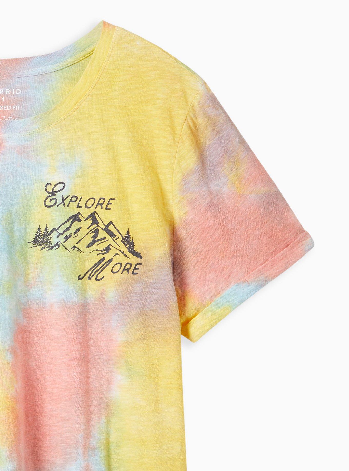 Relaxed Fit Roll Sleeve Tee - Heritage Slub Explore Tie Dye , TIE DYE, alternate