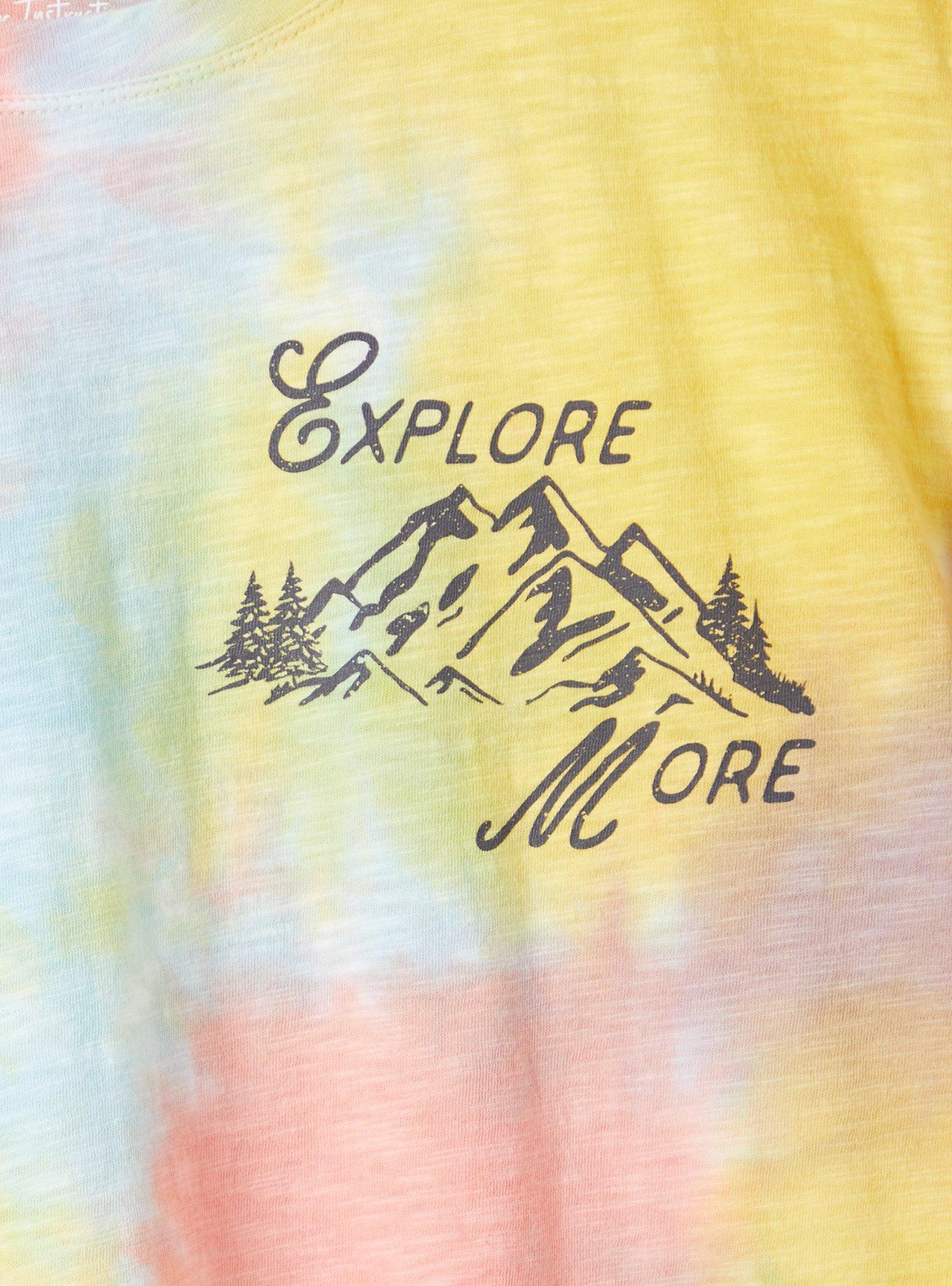 Relaxed Fit Roll Sleeve Tee - Heritage Slub Explore Tie Dye , TIE DYE, alternate
