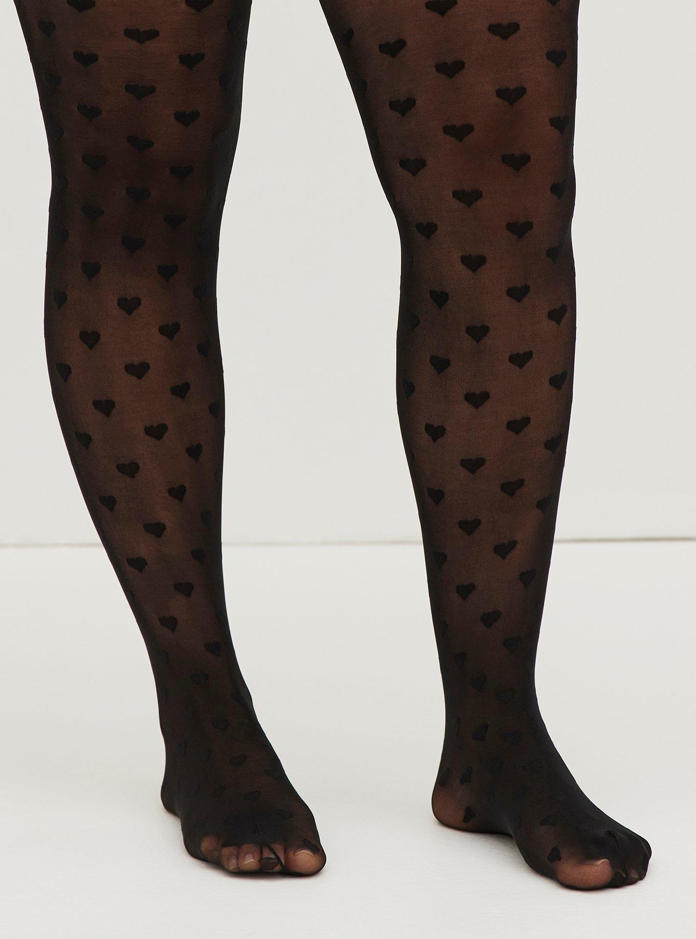 Vintage Polka Dot Print Womens Ultra Thin See Through Pantyhose