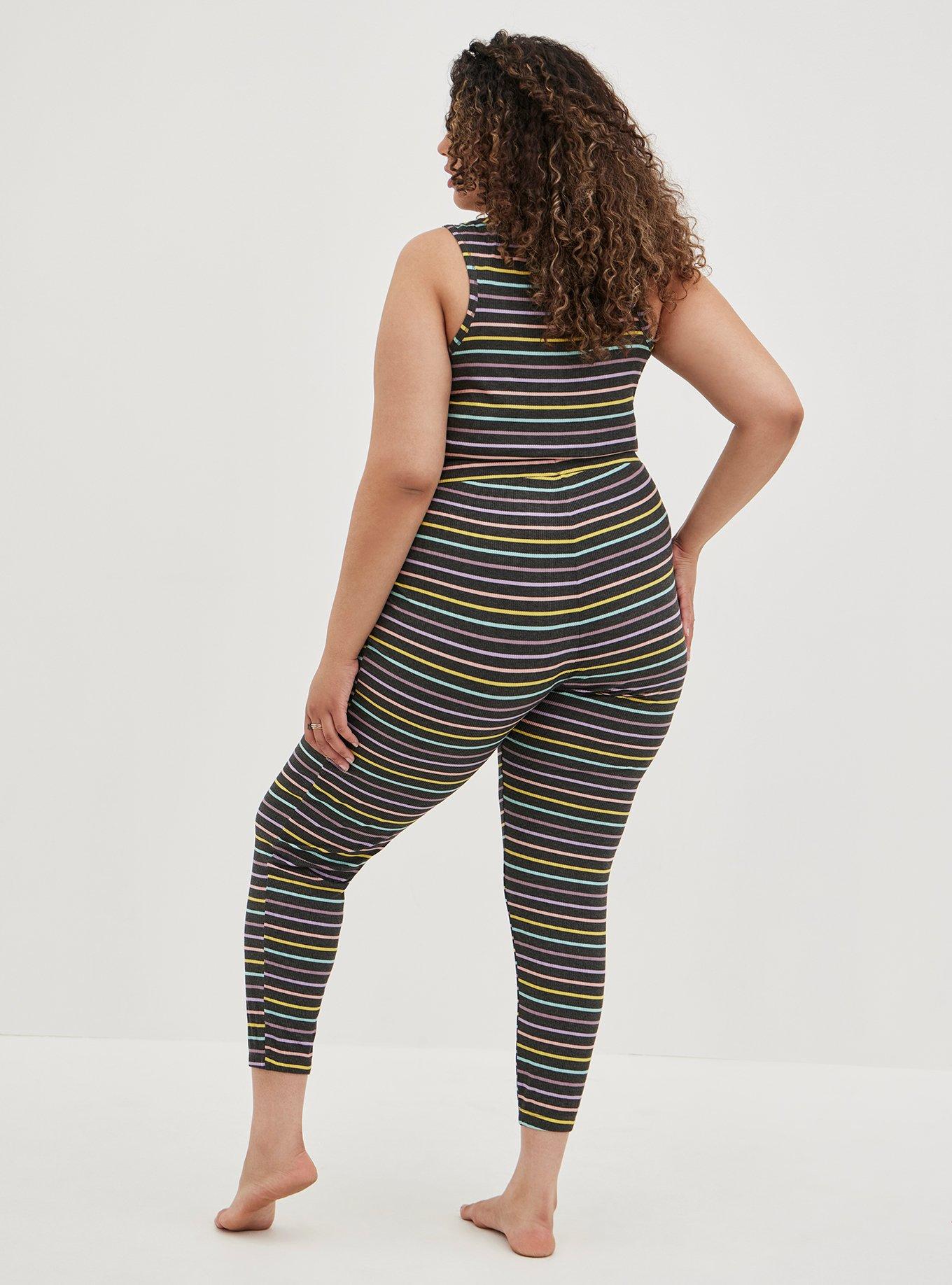 Plus Size - Sleep Jogger - Super Soft Rib Stripe Grey - Torrid