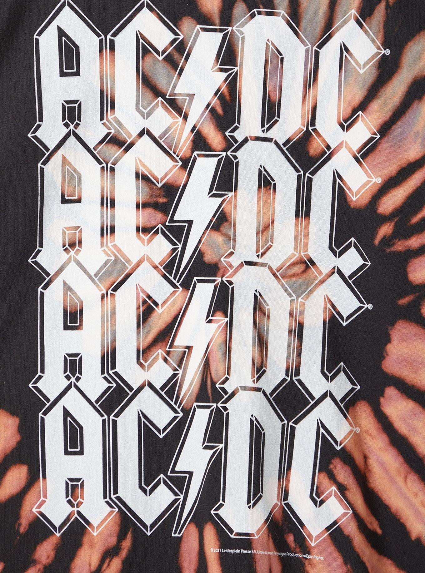 Plus Size - Classic Fit Crew Tee - Cotton Multi Tie Dye AC/DC - Torrid