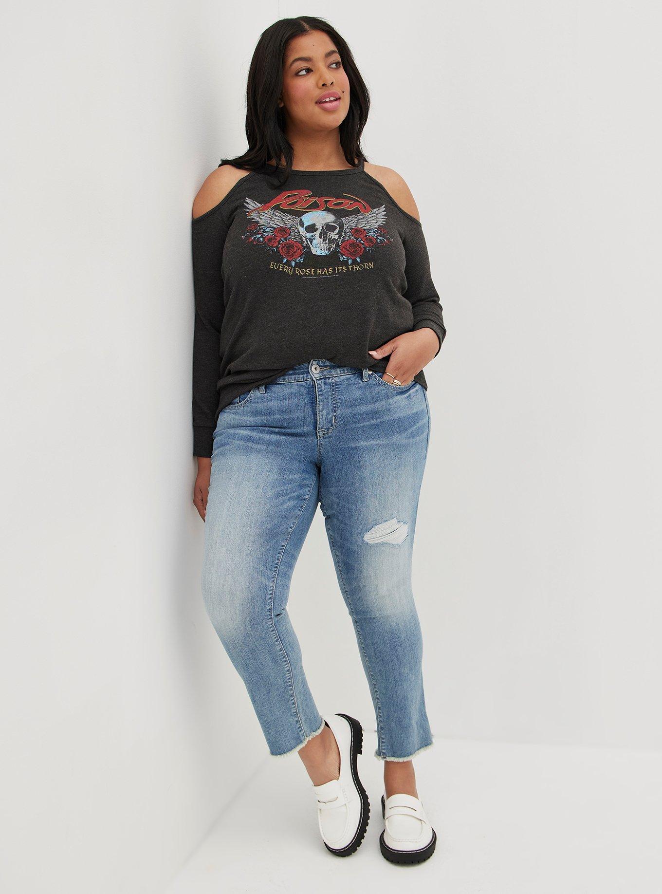 Cold Shoulder Sweatshirt - Fleece Poison Grey, CHARCOAL GREY, alternate