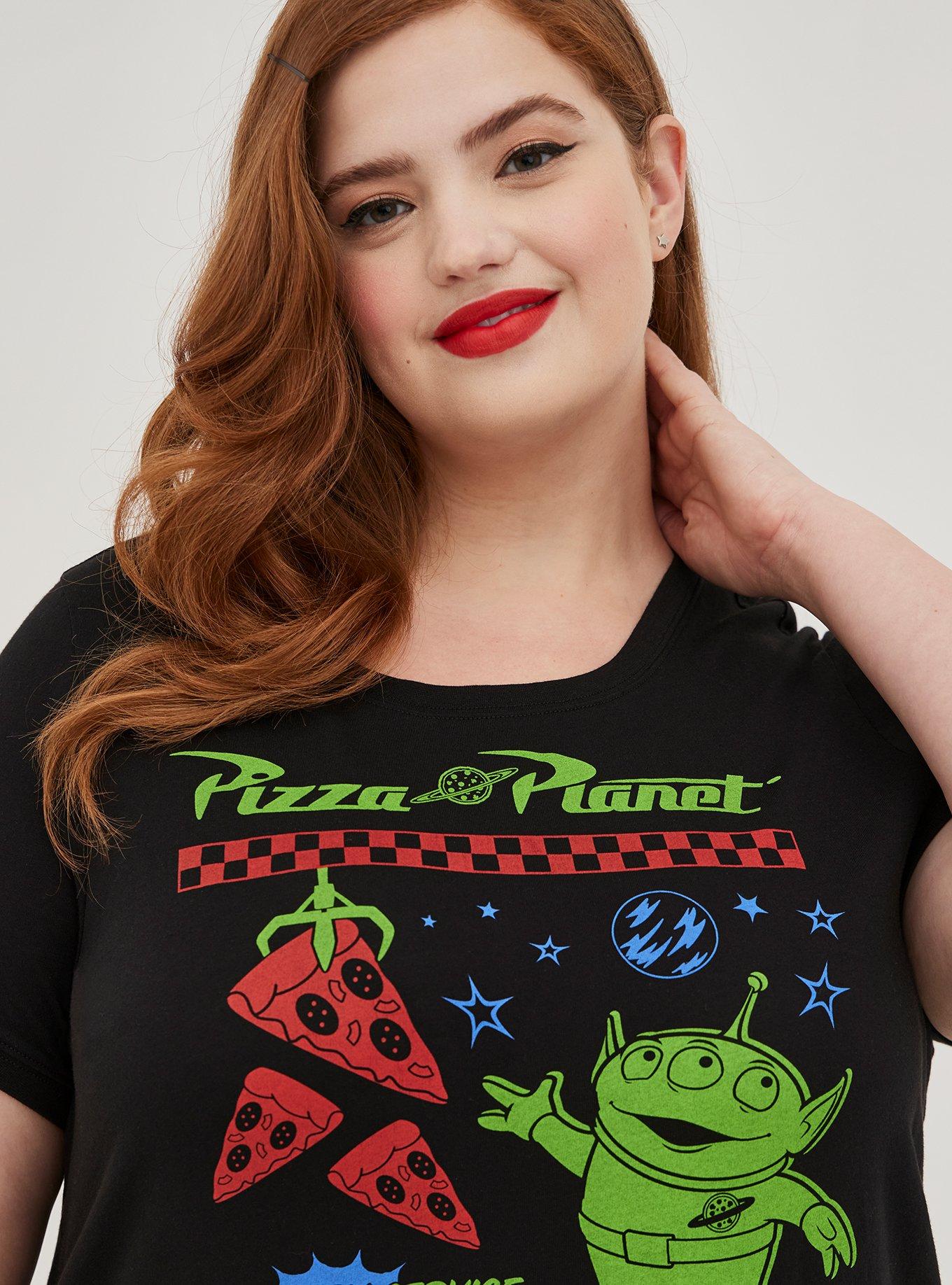 Plus Size Disney Toy Story Pizza Planet Ringer Top - Black, DEEP BLACK, alternate