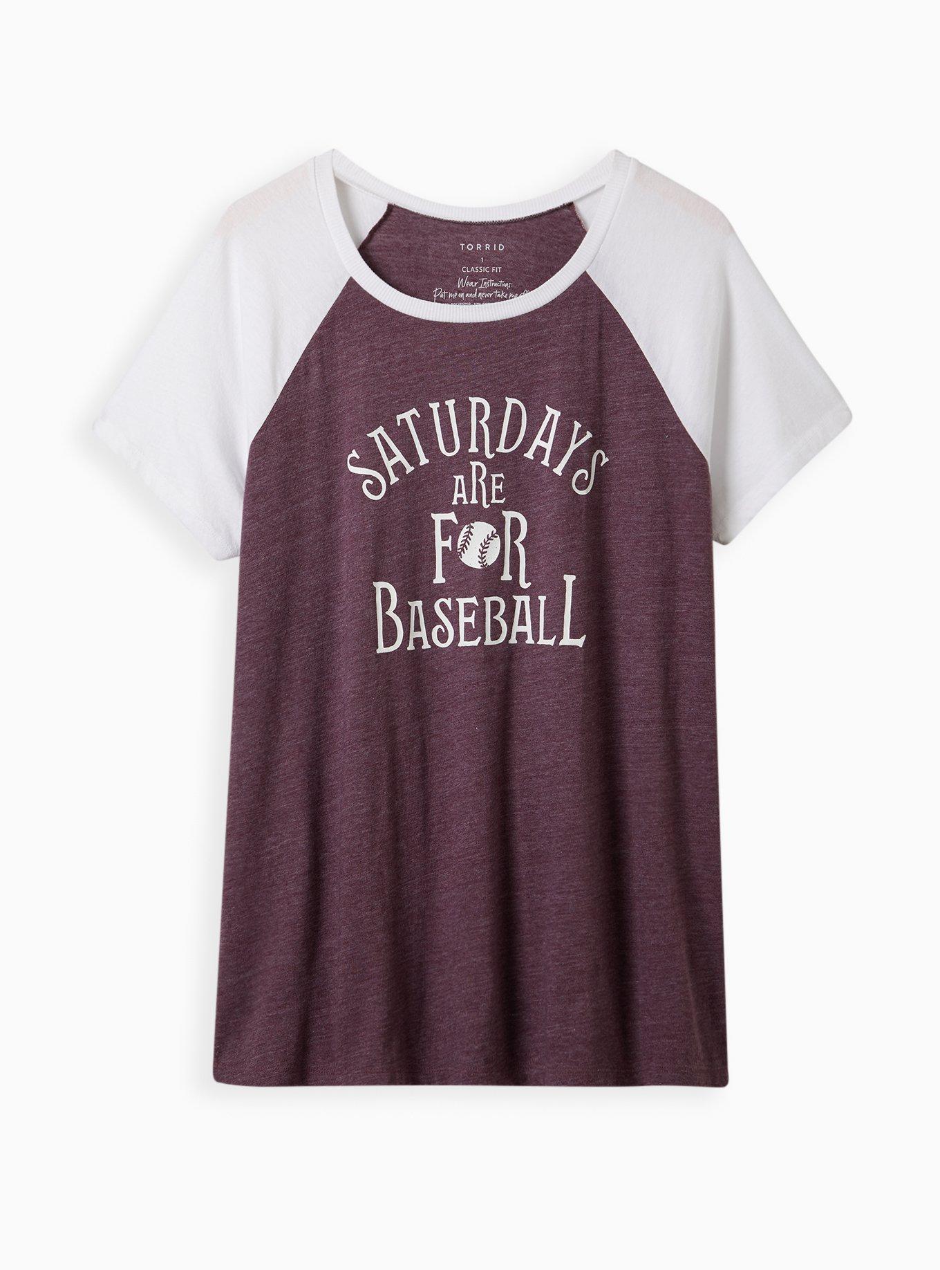 Plus Size - Classic Raglan Tee - Triblend Jersey Saturdays Purple