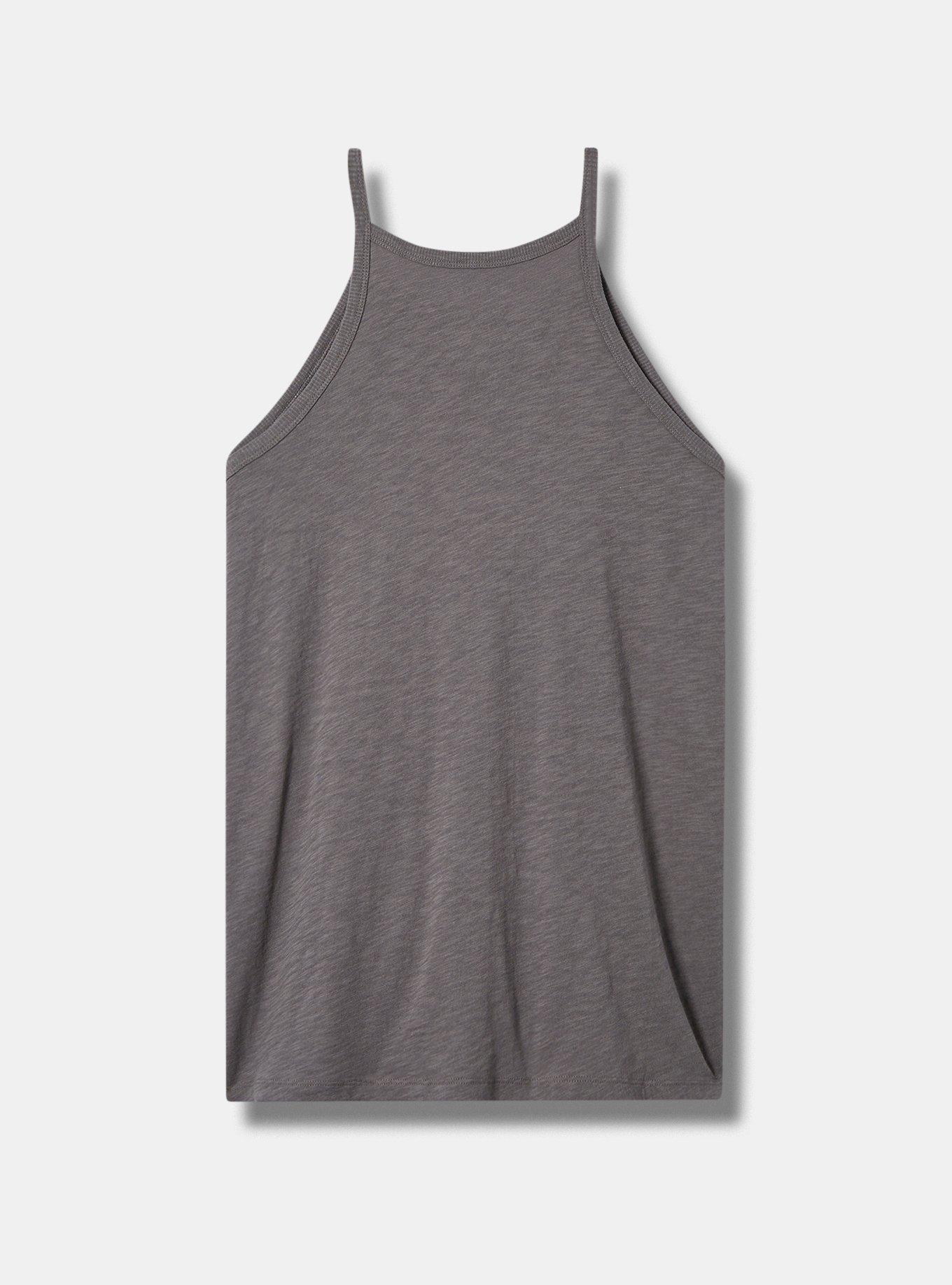Graphic Classic Fit Heritage Slub Hi Neck Tank, GRANITE GRAY, alternate