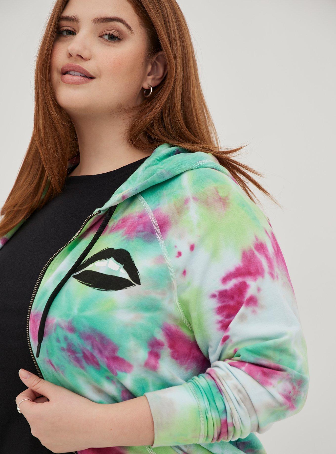 TORRID TIE DYE ZIP SWEATSHIRT HOODIE order