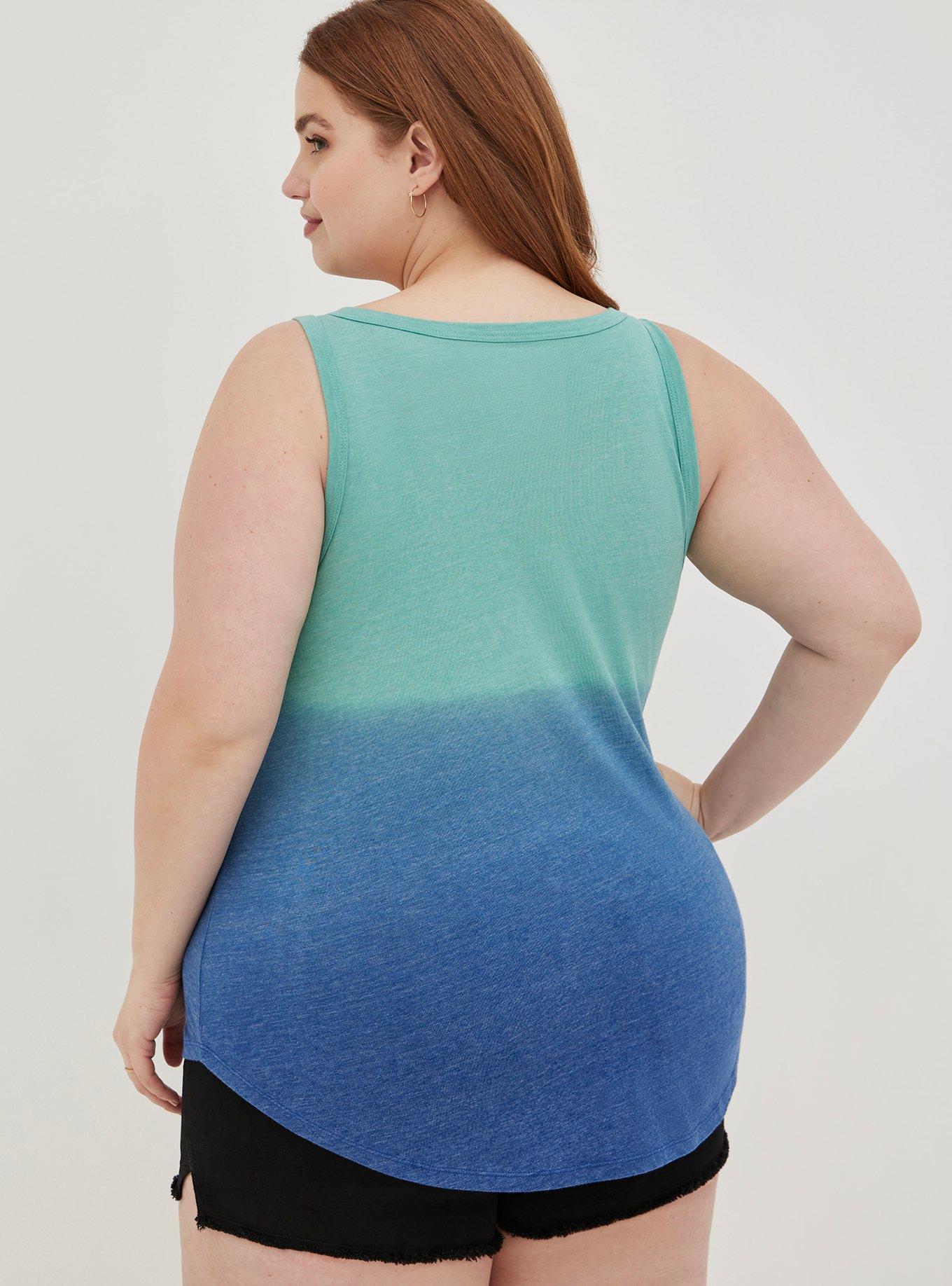 Universal Jurassic World 3 Tank - Triblend Jersey Dip Dye Blue & Green, SEA BLUE, alternate