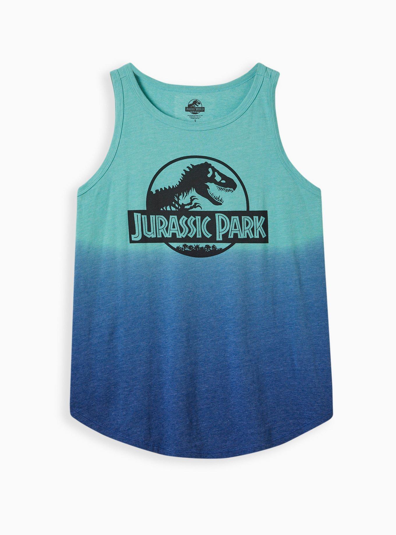 Universal Jurassic World 3 Tank - Triblend Jersey Dip Dye Blue & Green, SEA BLUE, hi-res