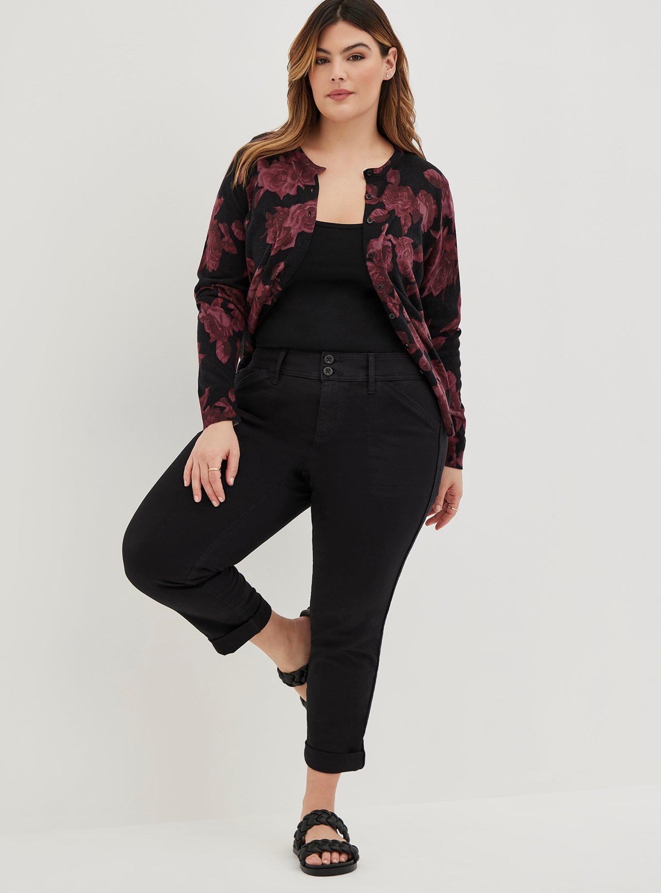 Classic Cardigan - Floral Black, DEEP BLACK, alternate