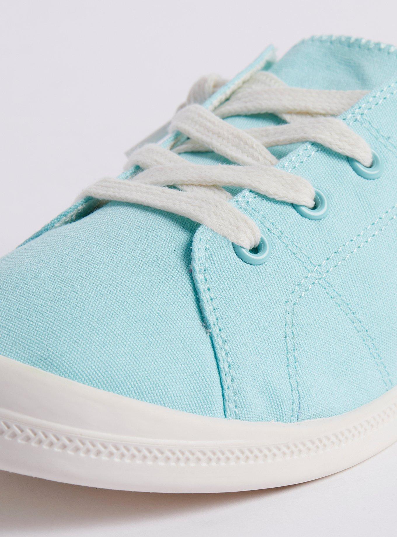 Canvas Ruched Sneaker - Blue (WW), BLUE, alternate