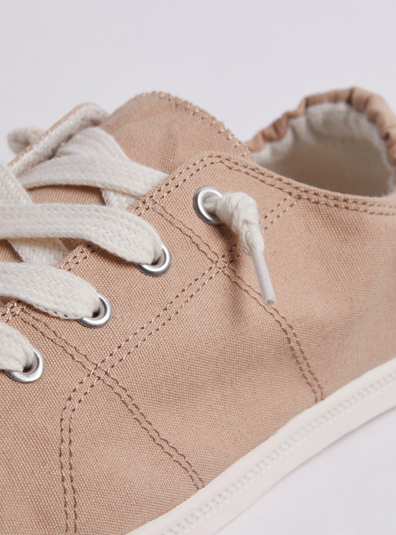 Plus Size Bailey Ruched Sneaker - Canvas Beige (WW), BEIGE, alternate