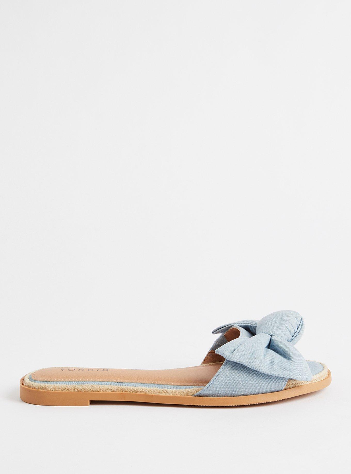 Bow Slide - Canvas Denim (WW), DENIM, alternate