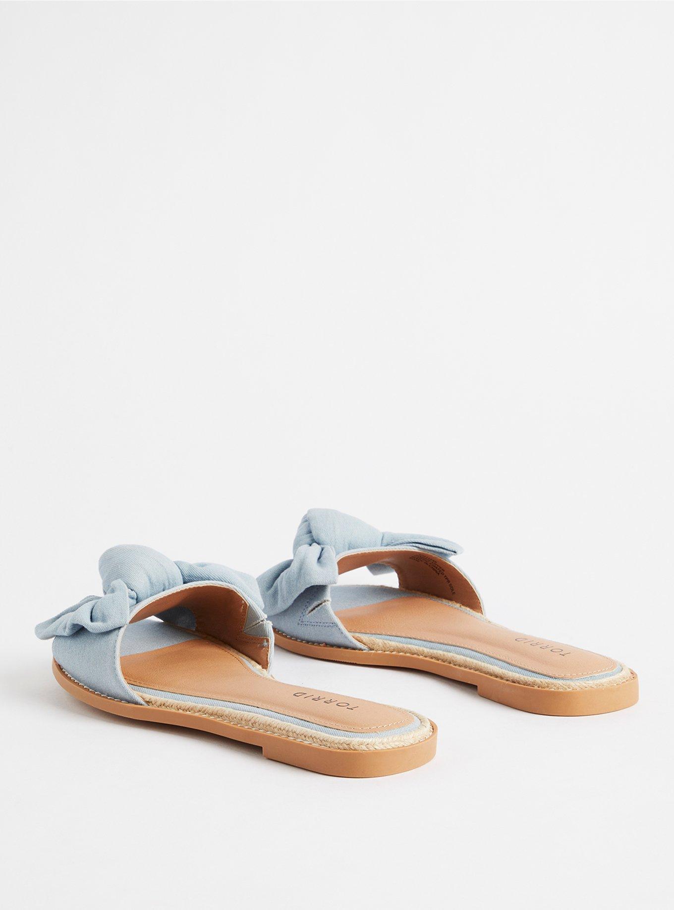 Bow Slide - Canvas Denim (WW), DENIM, alternate