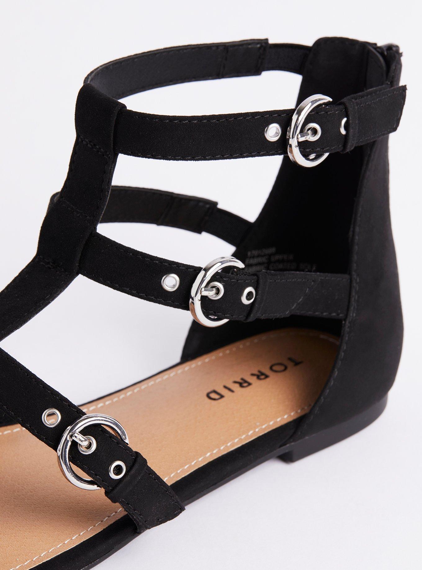 Strappy Gladiator Sandal (WW), BLACK, alternate