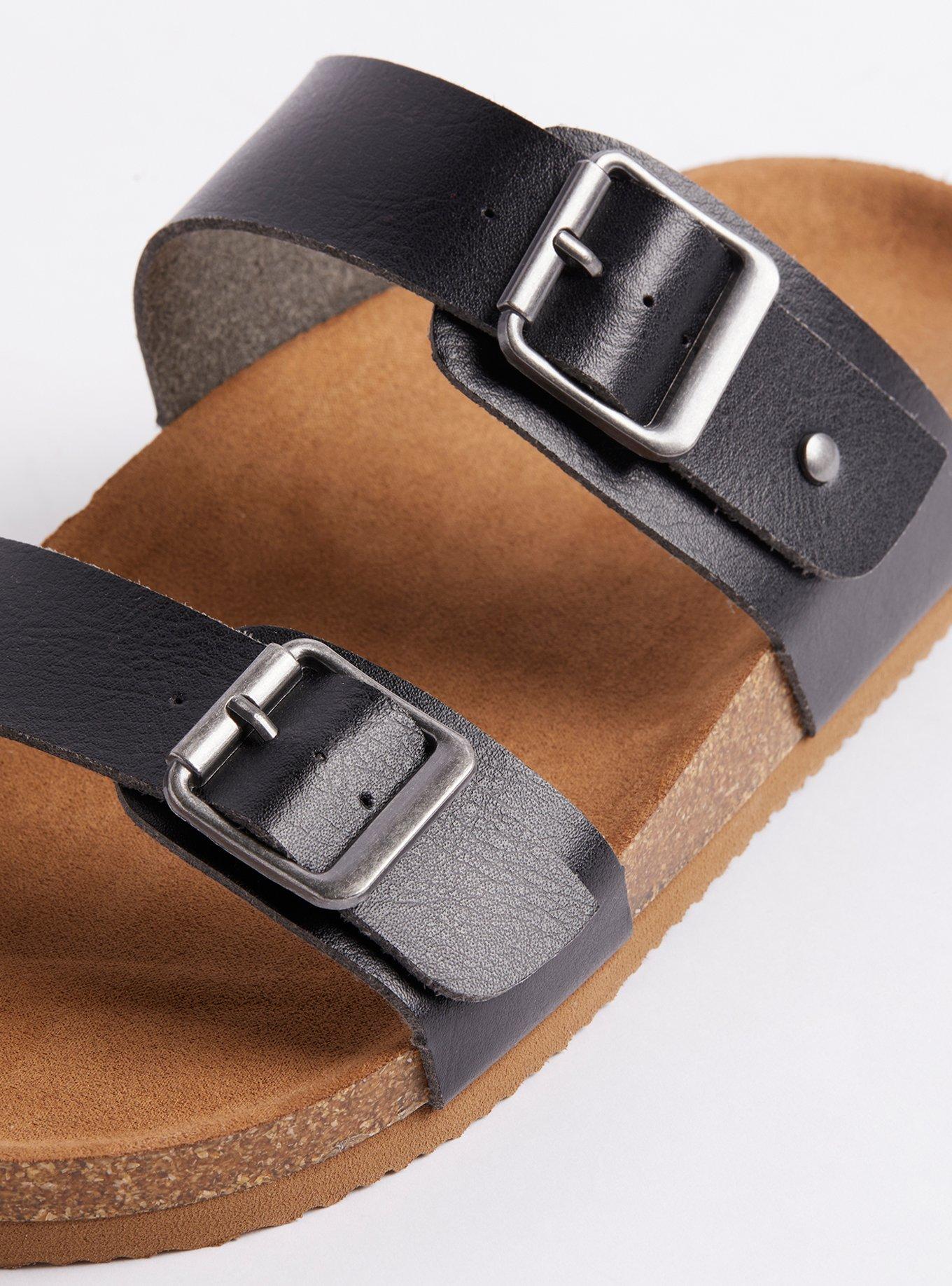 Double Band Sandal (WW), BLACK, alternate