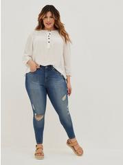 Plus Size Curvy Bombshell Skinny Premium Stretch High-Rise Jean, HEARTTHROB, alternate