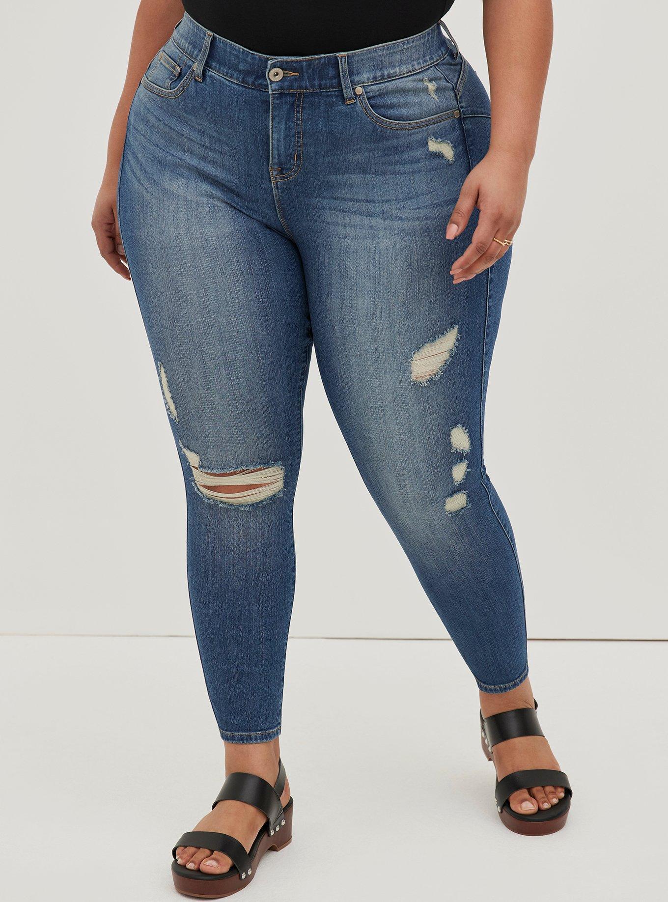 Wishe Skinny Curvy Jeans with Internal Girdle Tummy Control