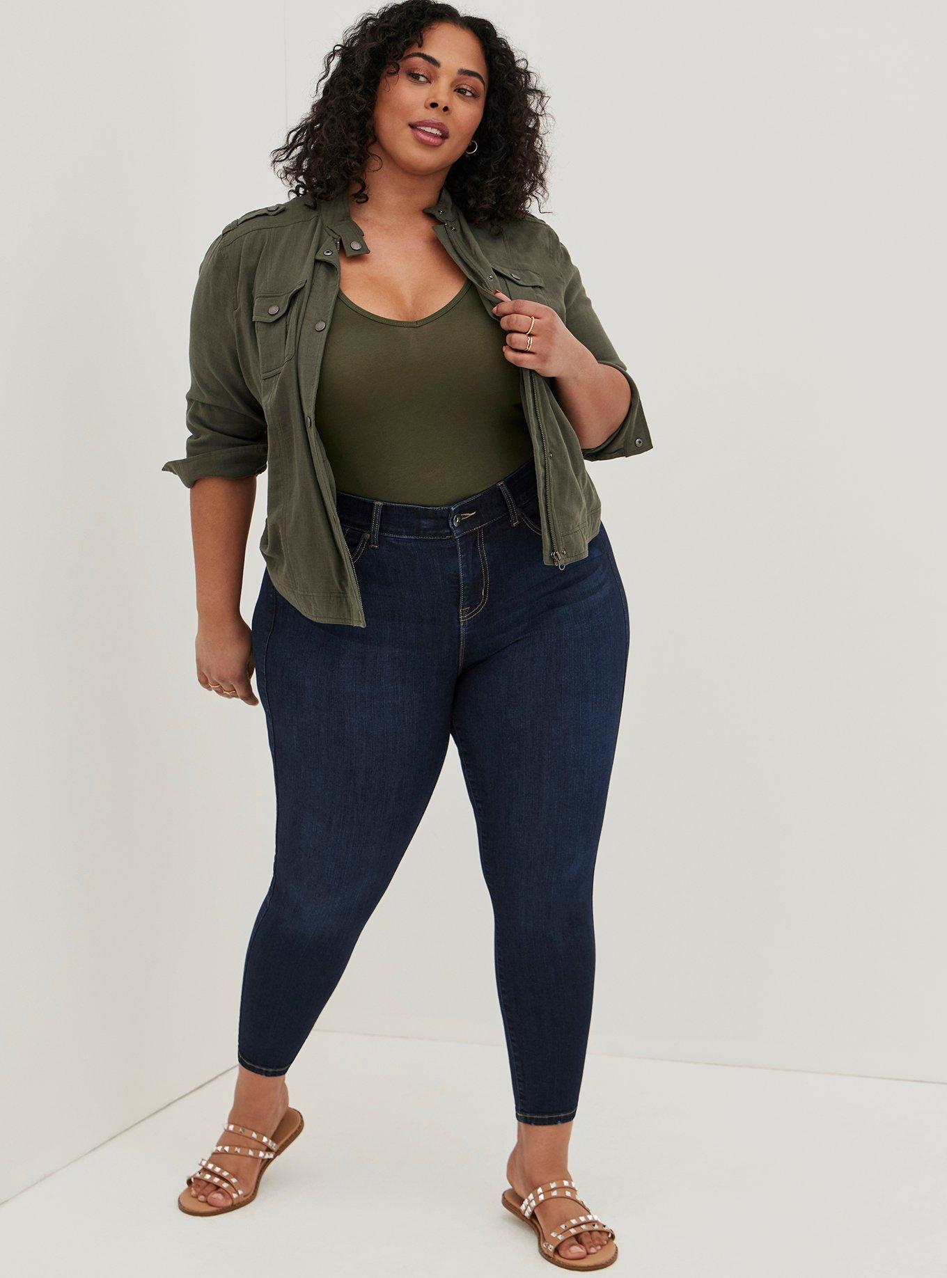 Plus Size - Torrid Premium Ultimate Stretch Jeggings - Medium Wash with  Fading - Torrid