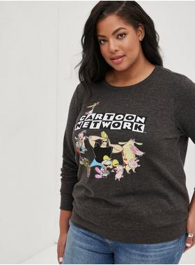 Plus Size - Sweatshirt - Cozy Fleece Cartoon Network Charcoal - Torrid