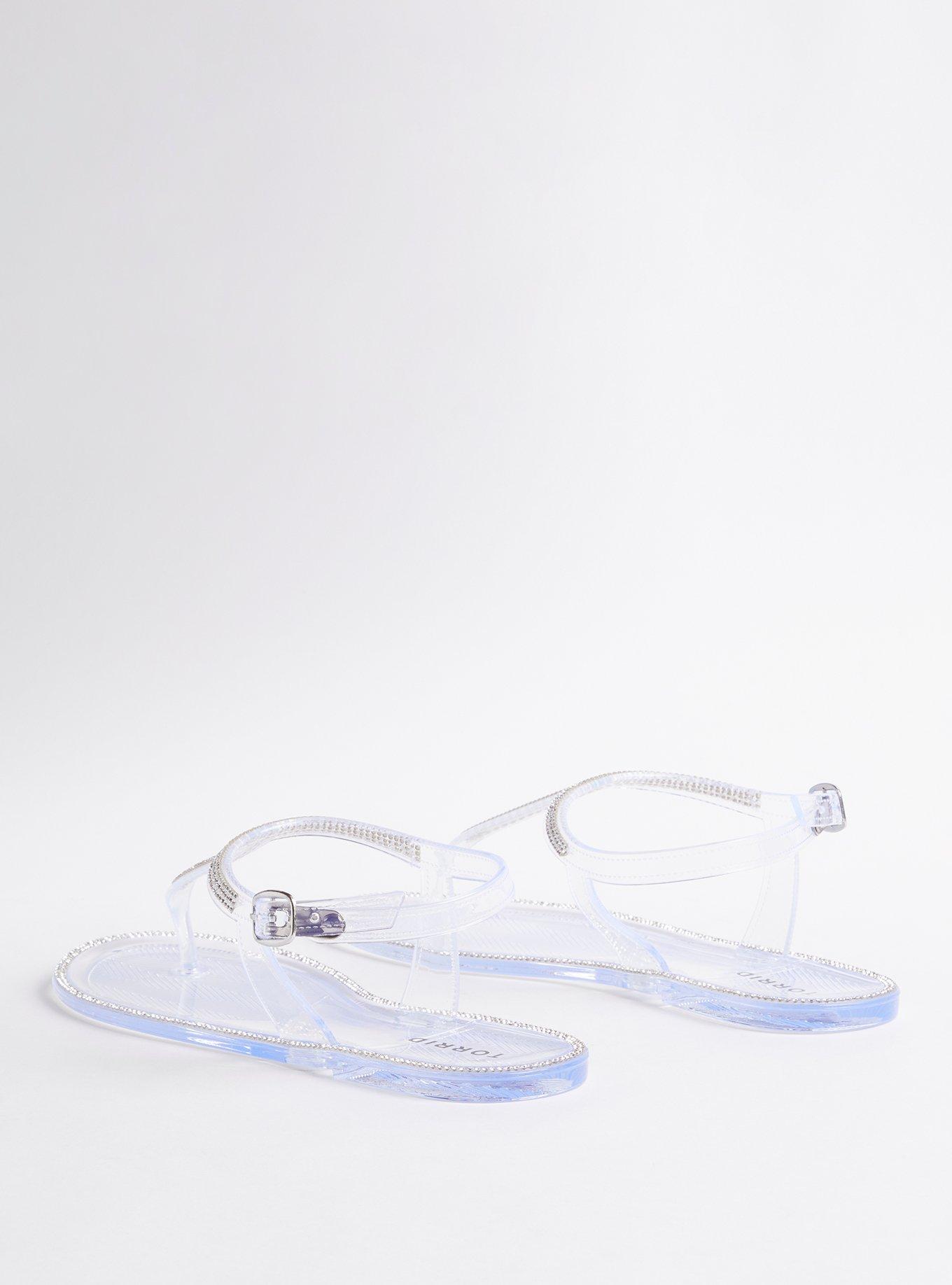 Clear jelly thong store sandals