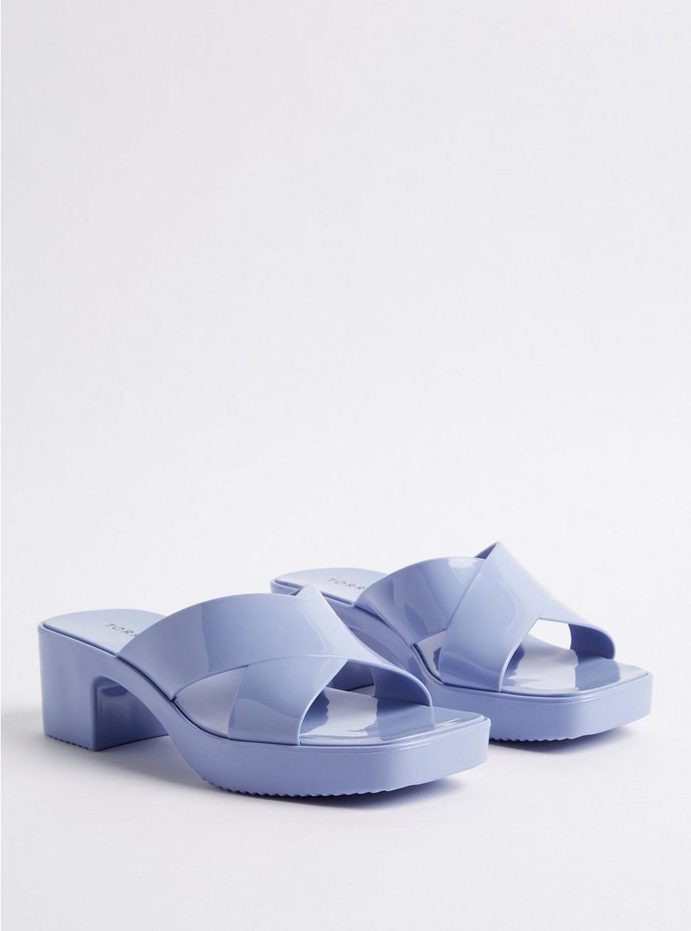 Jelly Criss Cross Heel Sandal (WW), BLUE, hi-res