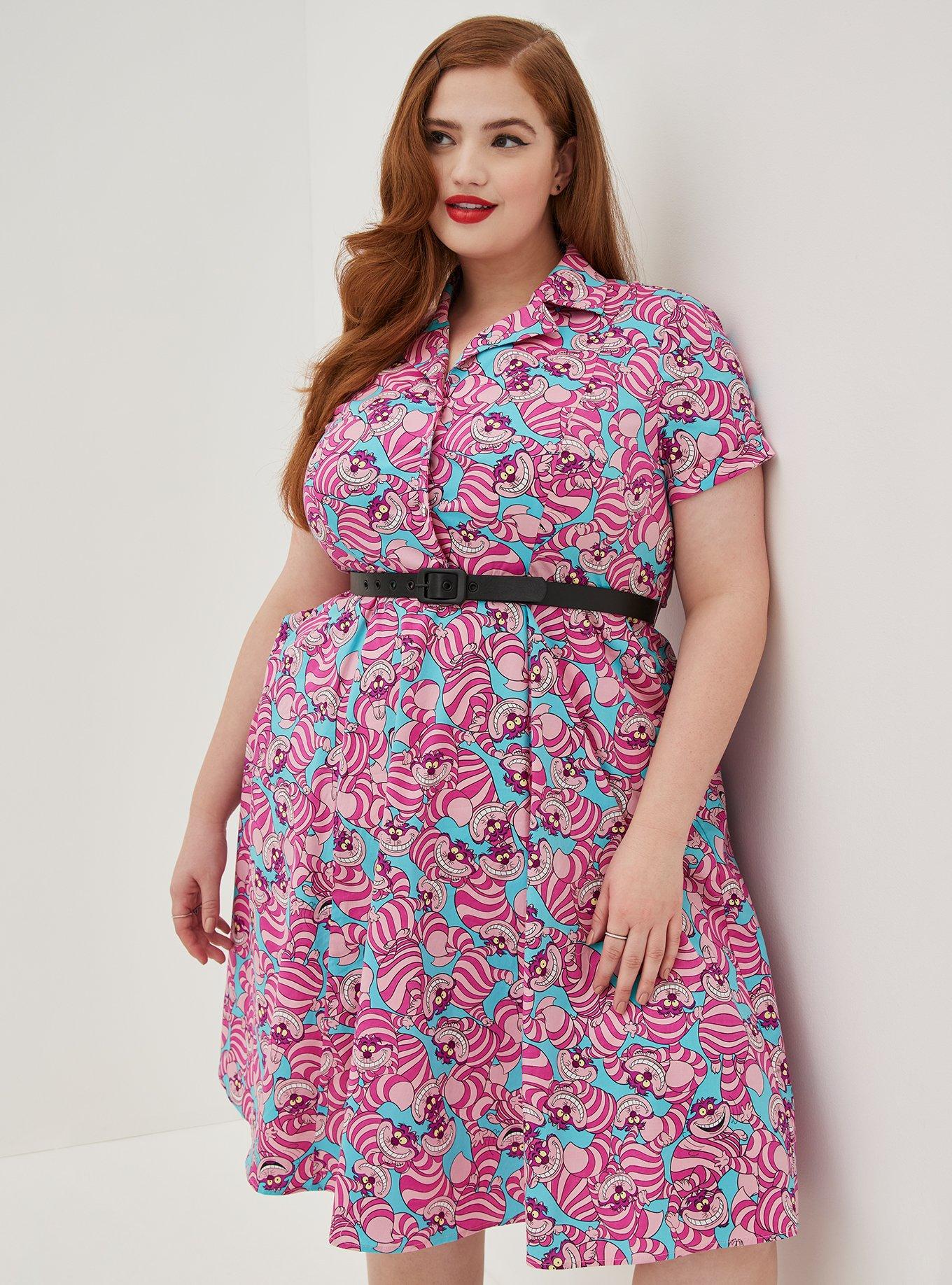 Plus Size Disney Alice In Wonderland Swing Dress Cheshire Cat Torrid