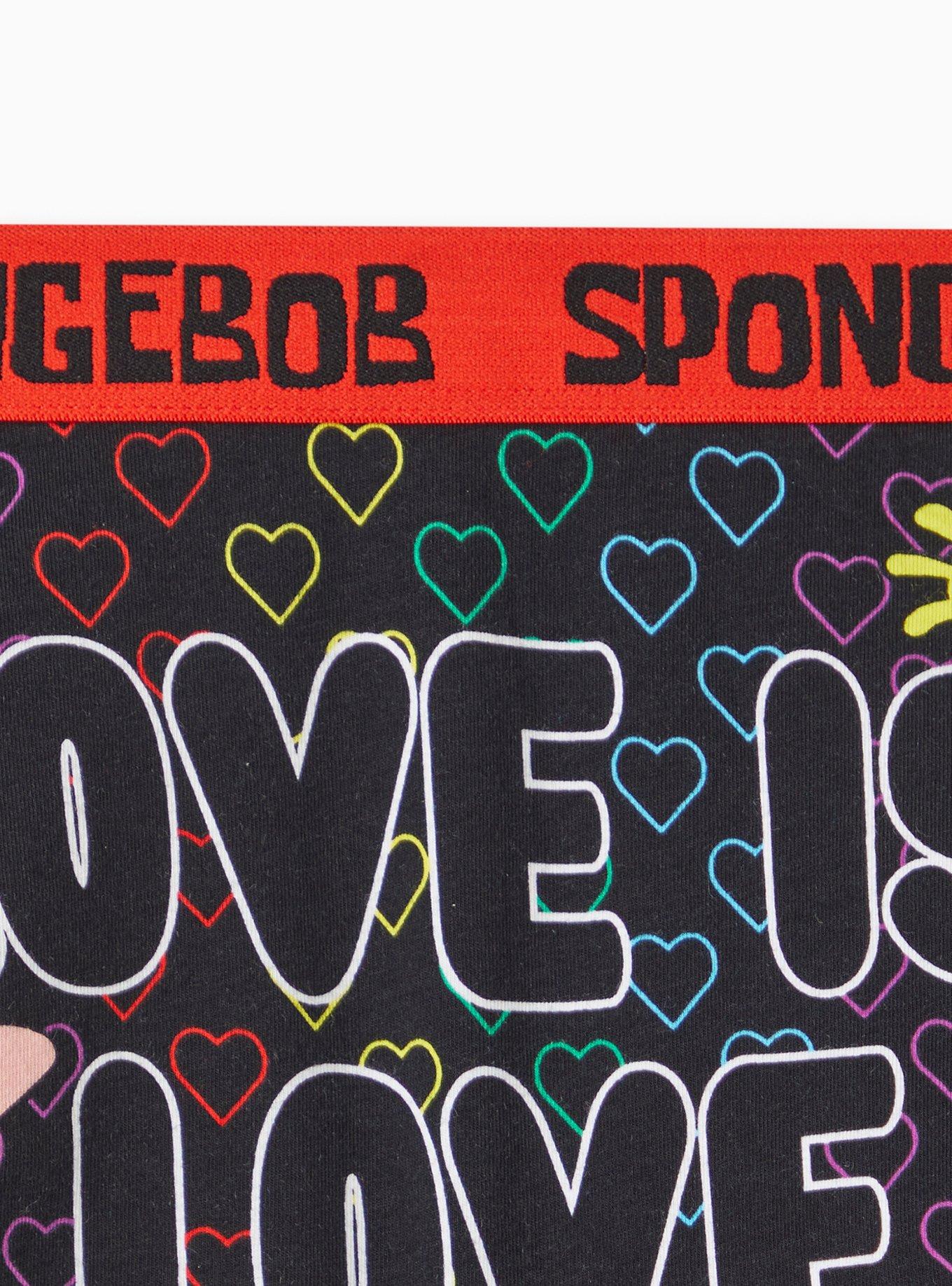 SpongeBob Boyshort Panty - Cotton Love Rainbow Black , MULTI, alternate