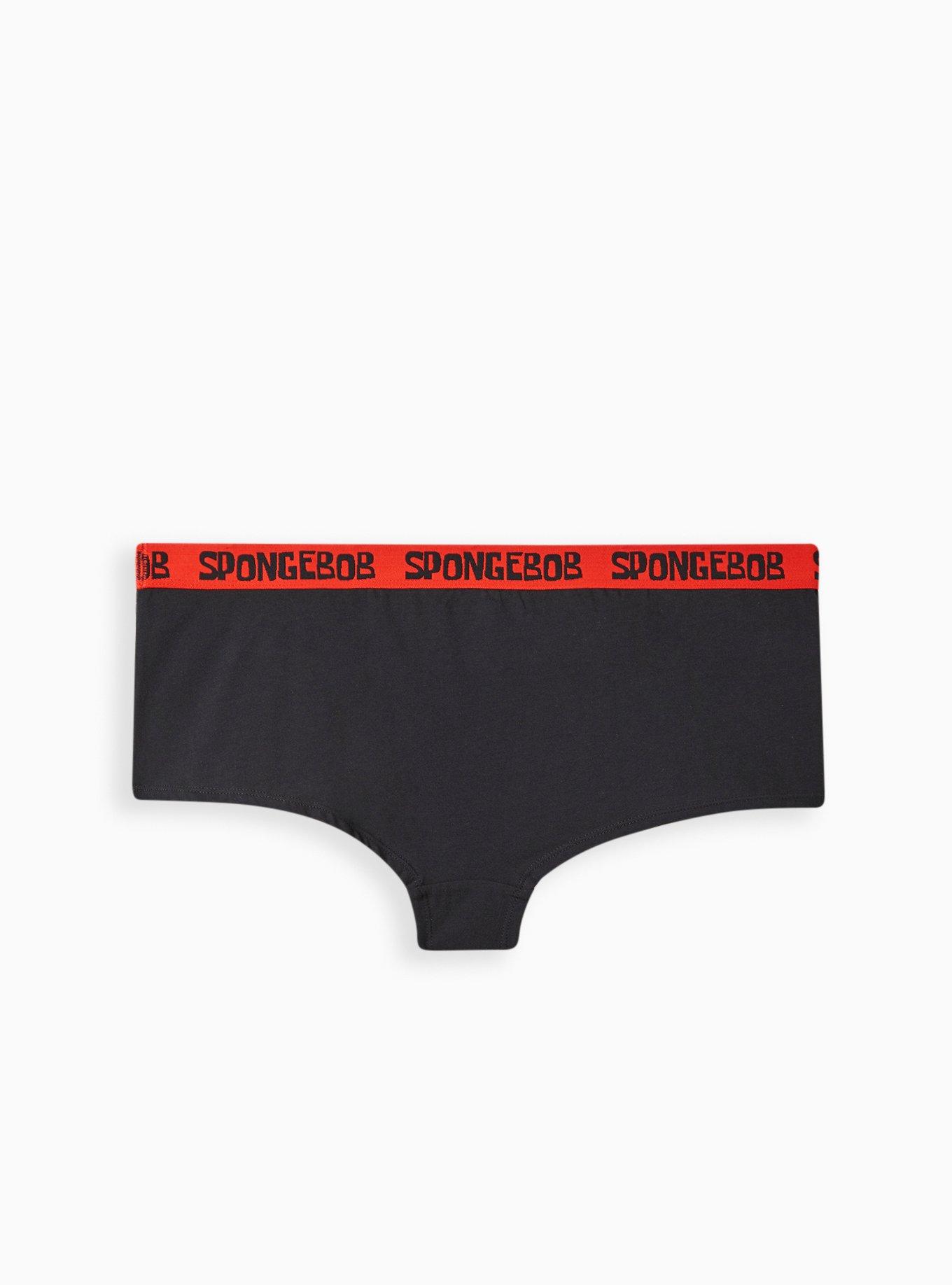 SpongeBob Boyshort Panty - Cotton Love Rainbow Black , MULTI, alternate