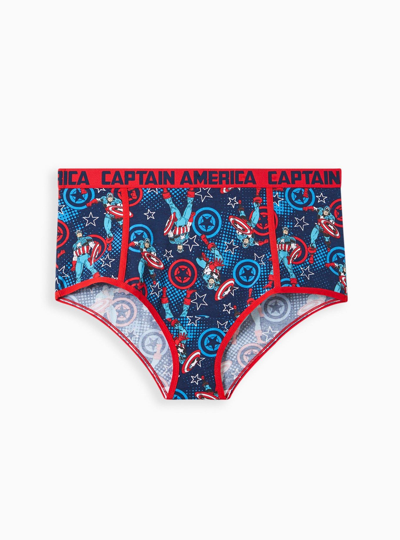Plus Size - Captain America Brief Panty - Cotton Blue - Torrid