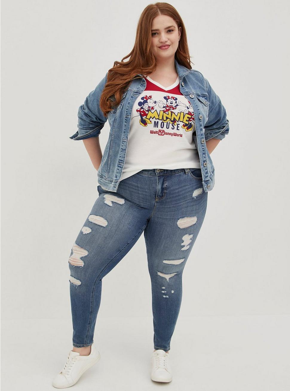 Plus Size - Disney Mickey & Friends Minnie Mouse Football Top - Cotton ...