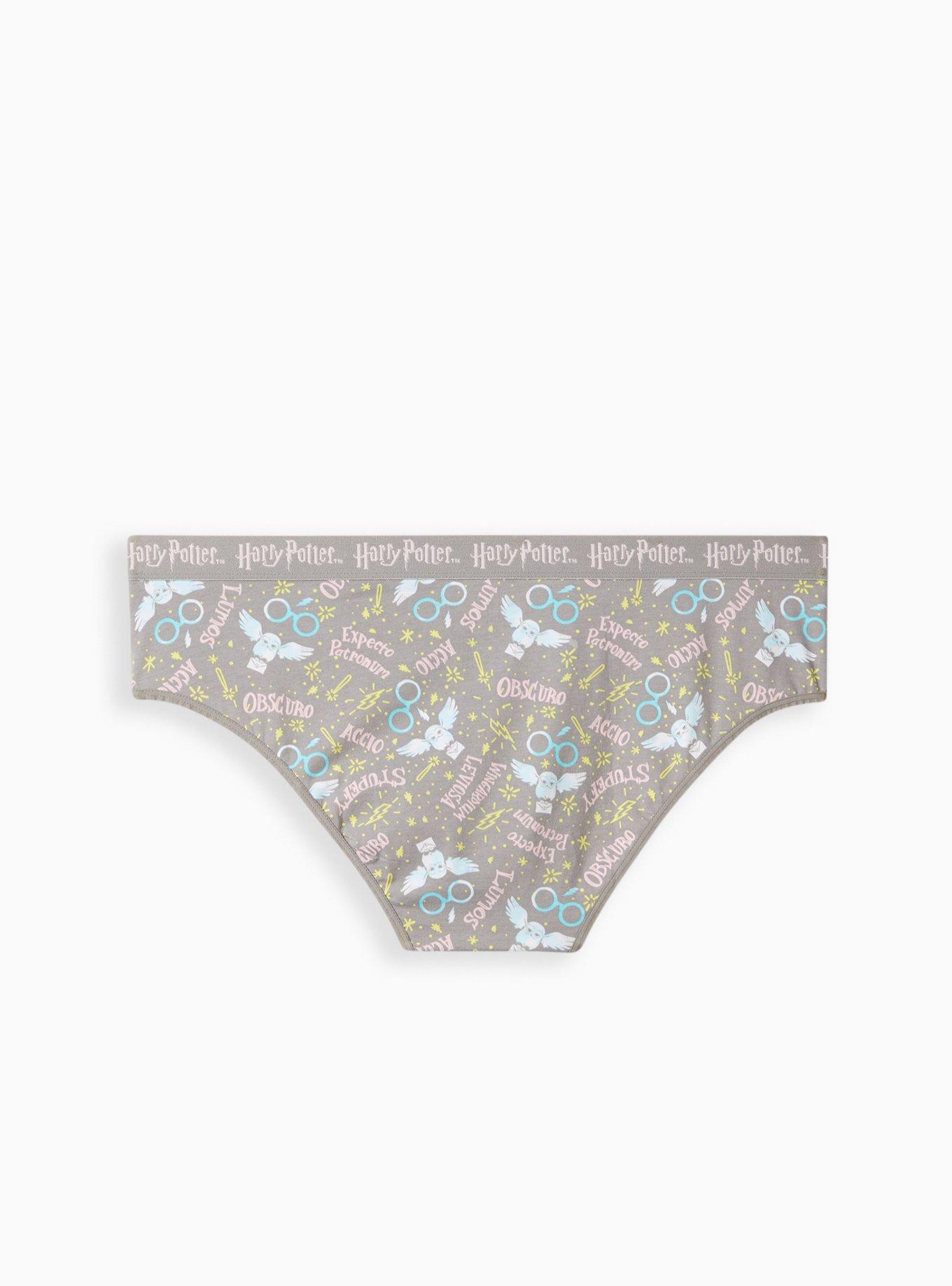 Plus Size Harry Potter Hipster Panty - Cotton Grey, MULTI, alternate