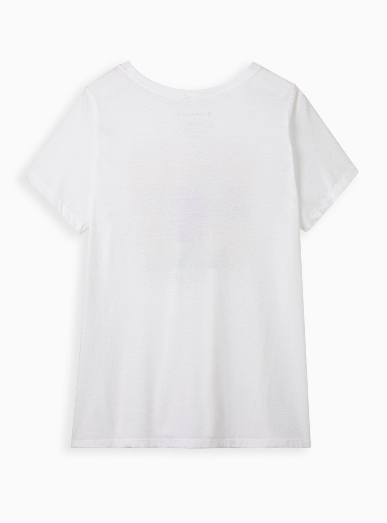 Plus Size Classic Fit Crew Tee - Van Gogh Floral White, BRIGHT WHITE, alternate