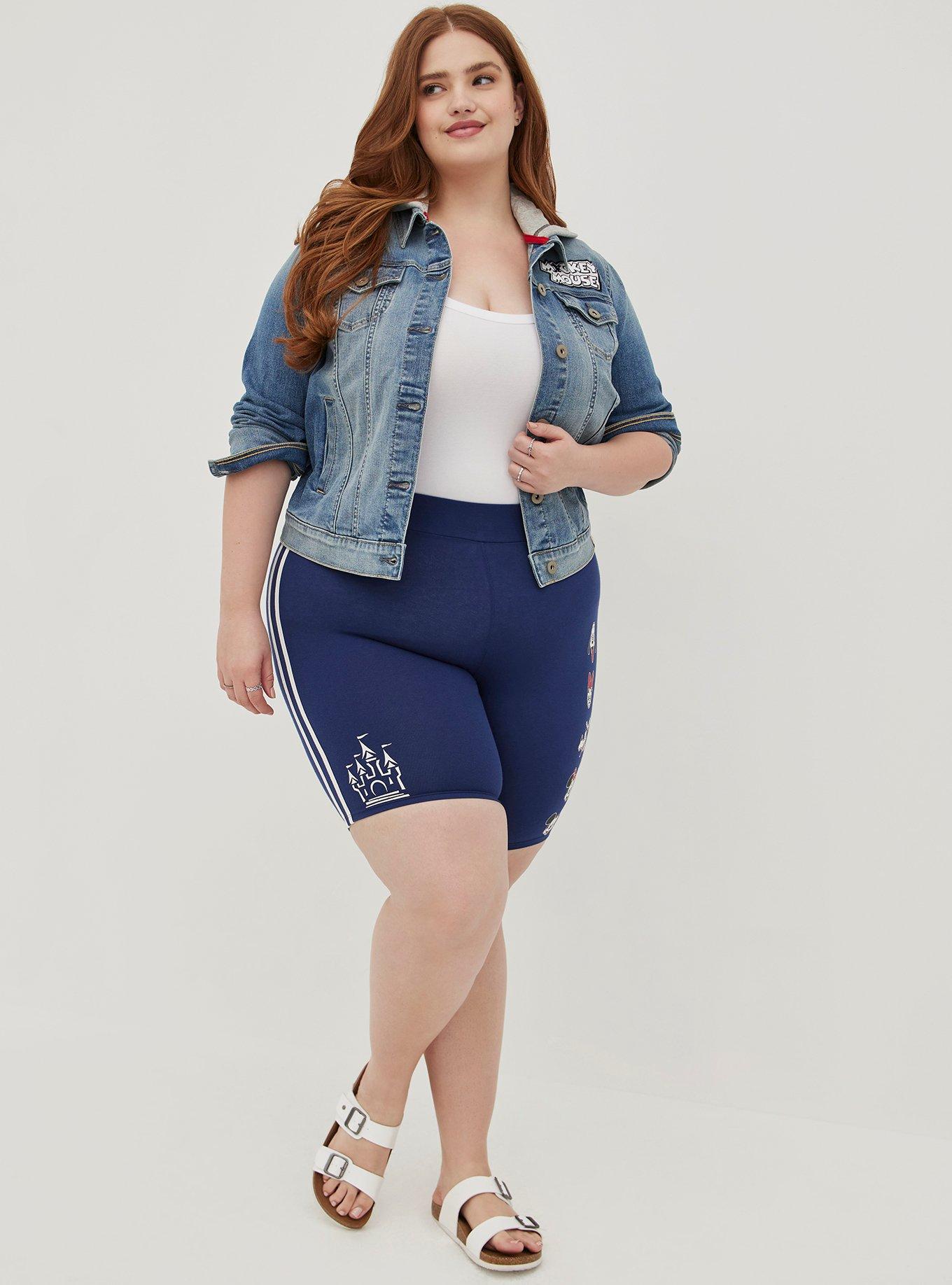 Plus Size - Denim Knit Sleeve Hooded Trucker Jacket - Torrid