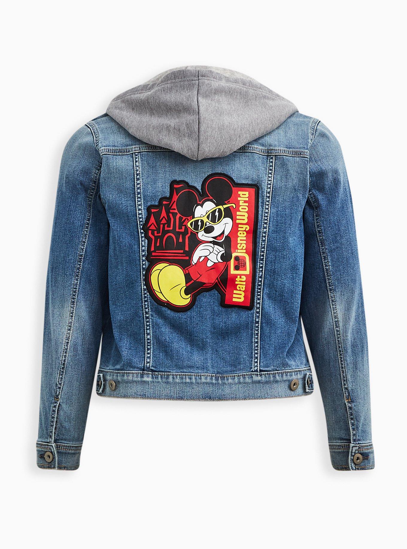 Plus Size - Disney Mickey Mouse Trucker Jacket - Denim Castle - Torrid