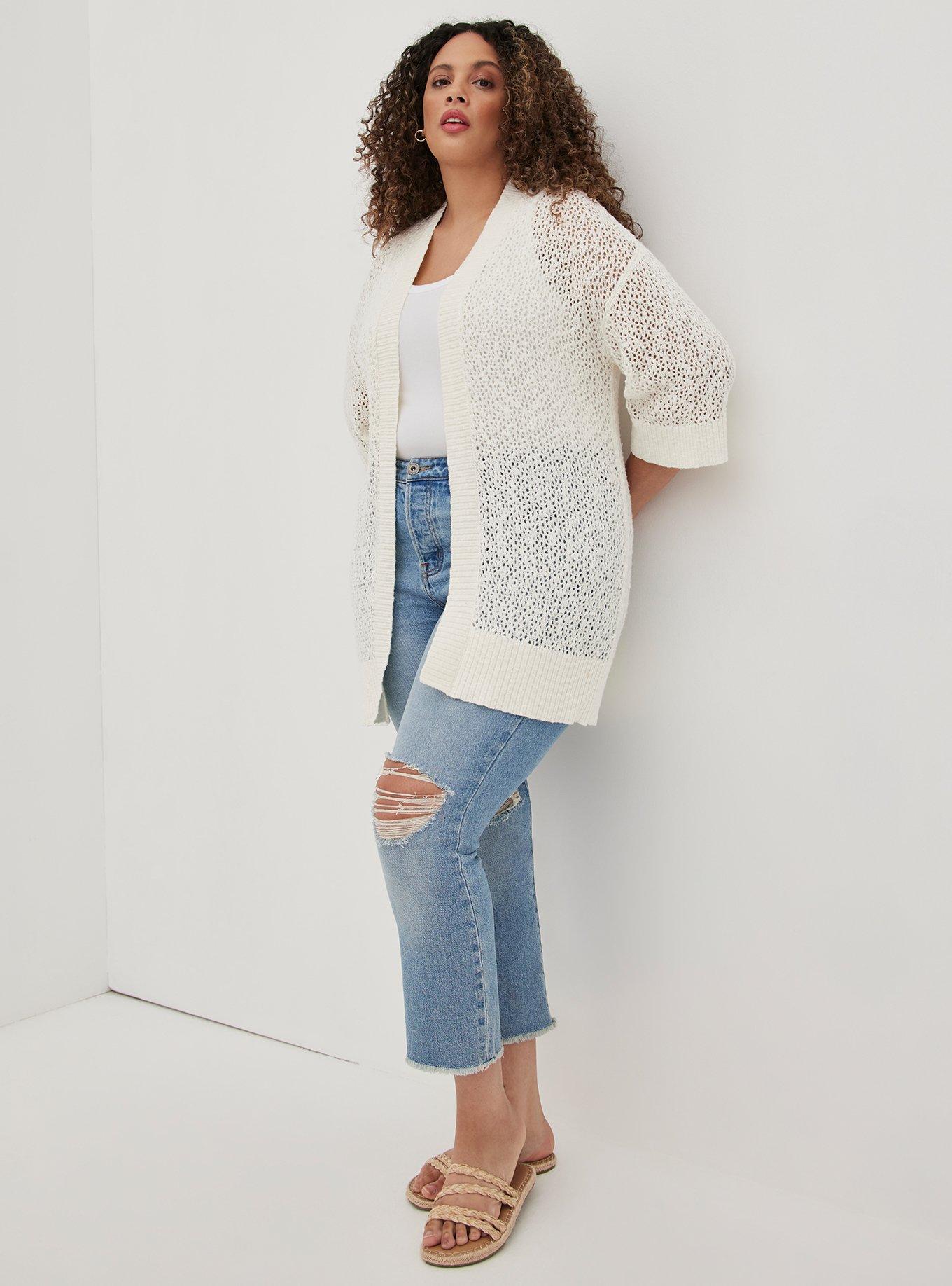 Plus Size Open Stitch Cardigan Open Front Sweater Torrid