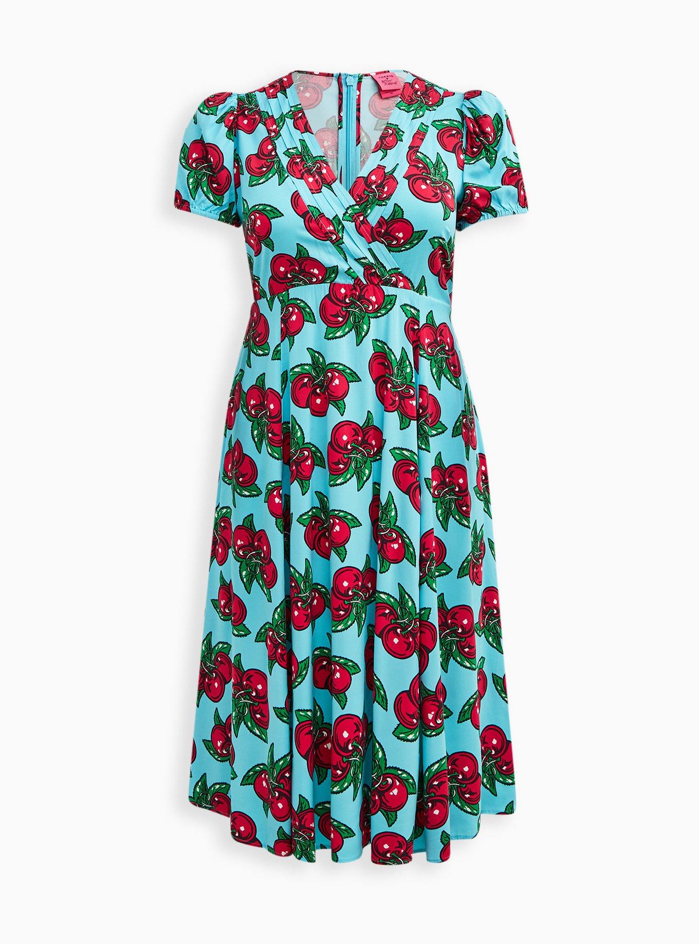 Plus Size - Betsey Johnson Fit & Flare Midi Dress - Stretch