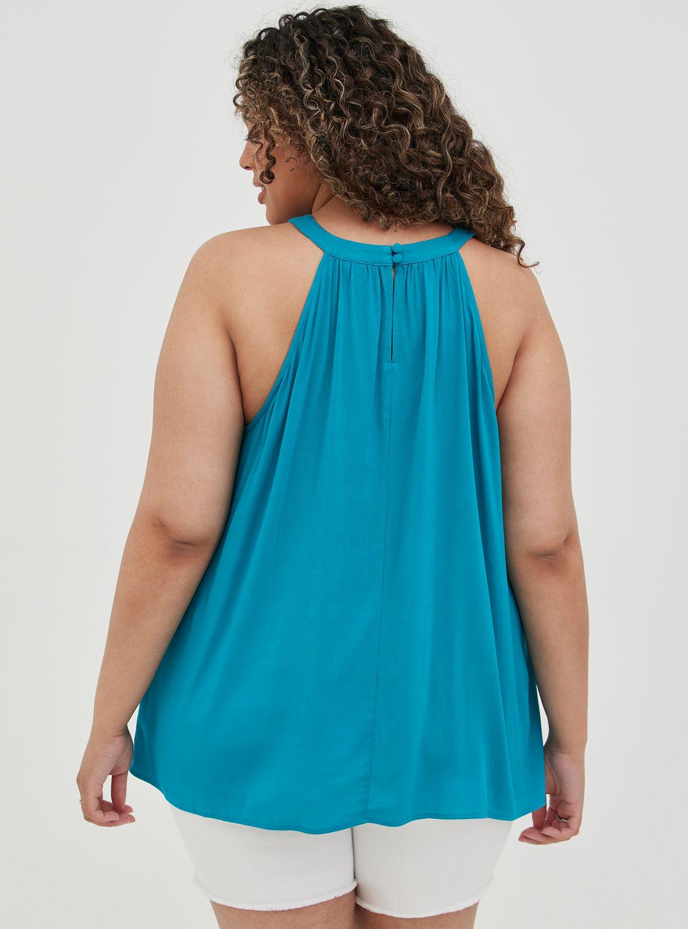 Plus Size - Halter Tank - Teal - Torrid