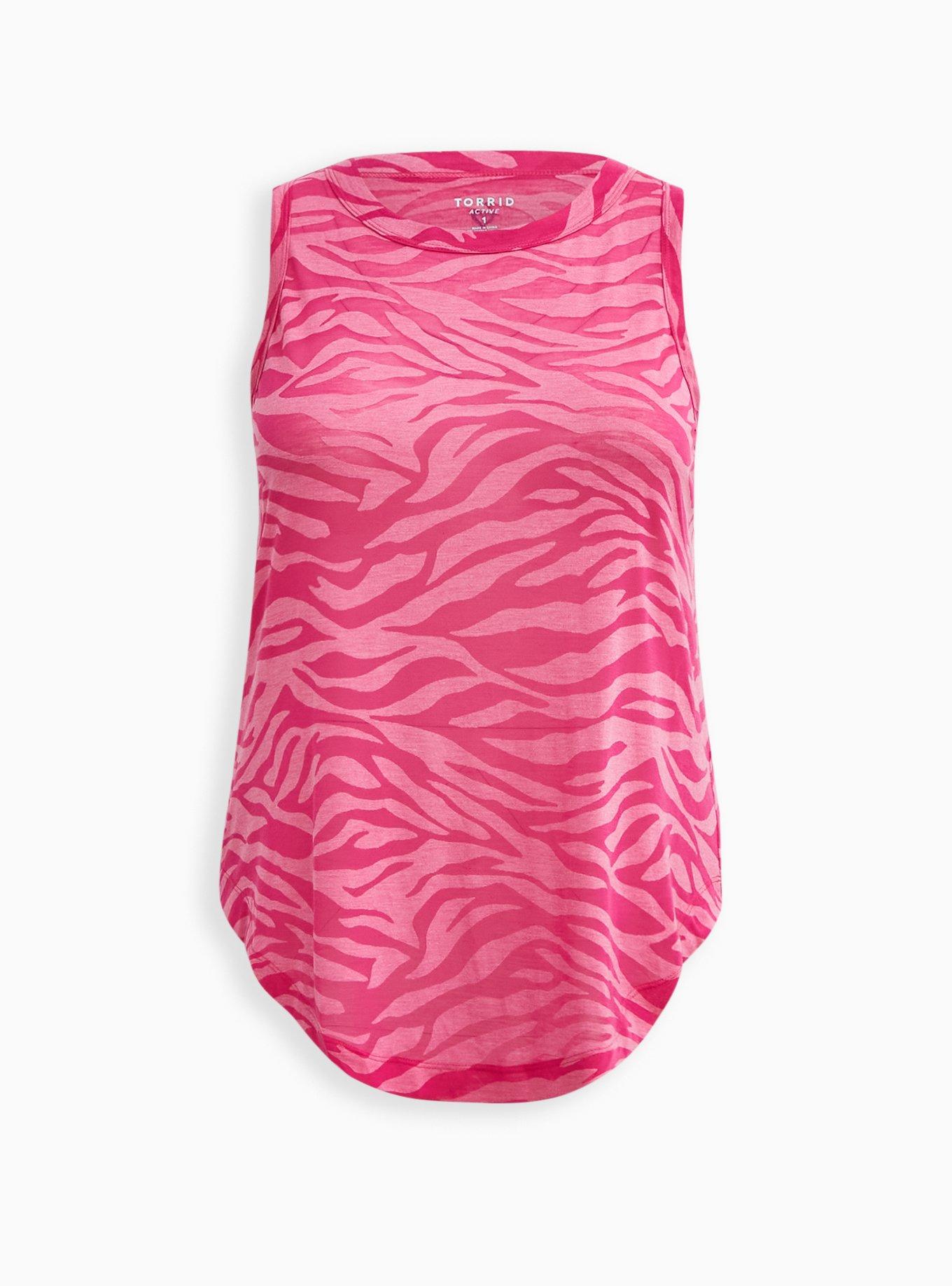 Active Tank - Zebra Pink , ZEBRA ZONE BURNOUT, hi-res