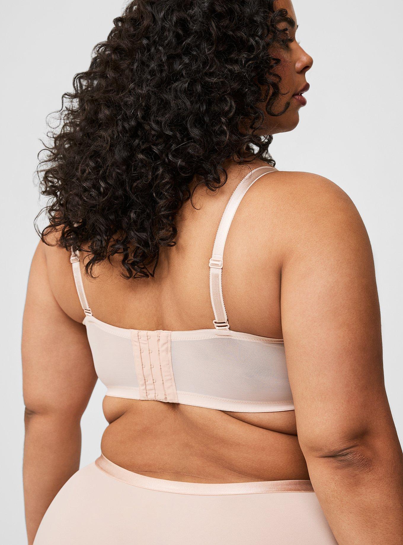 Full-Coverage Unlined Lace Straight Back Bra