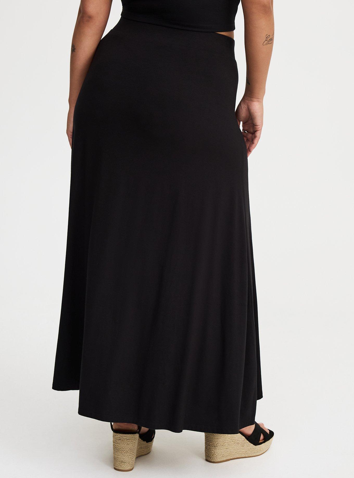 Plus Size - Maxi Jersey Side Slit Skirt - Torrid