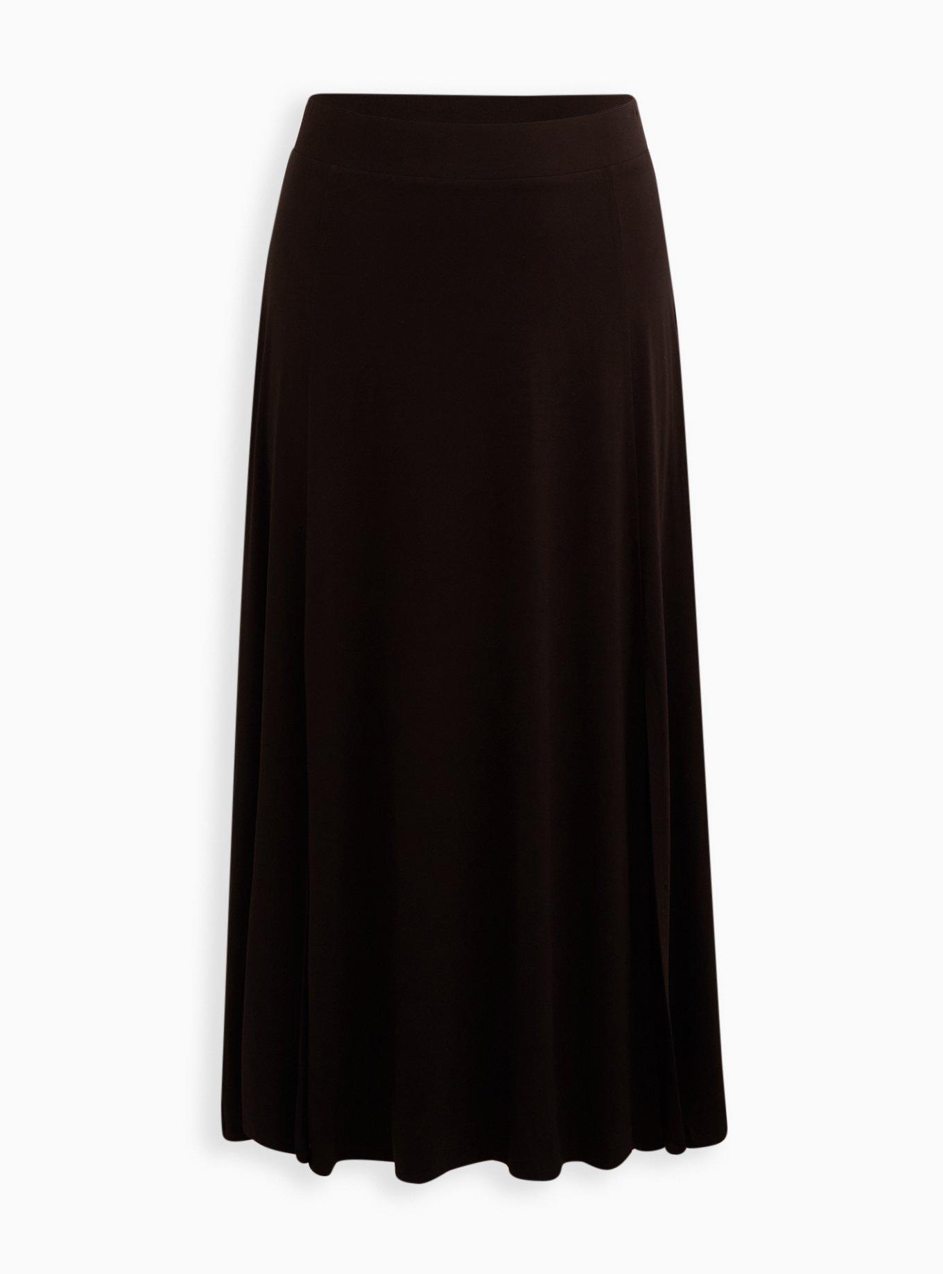 Buy HIGH-WAIST BLACK ZIPPER SLIT MAXI SKIRT for Women Online in India