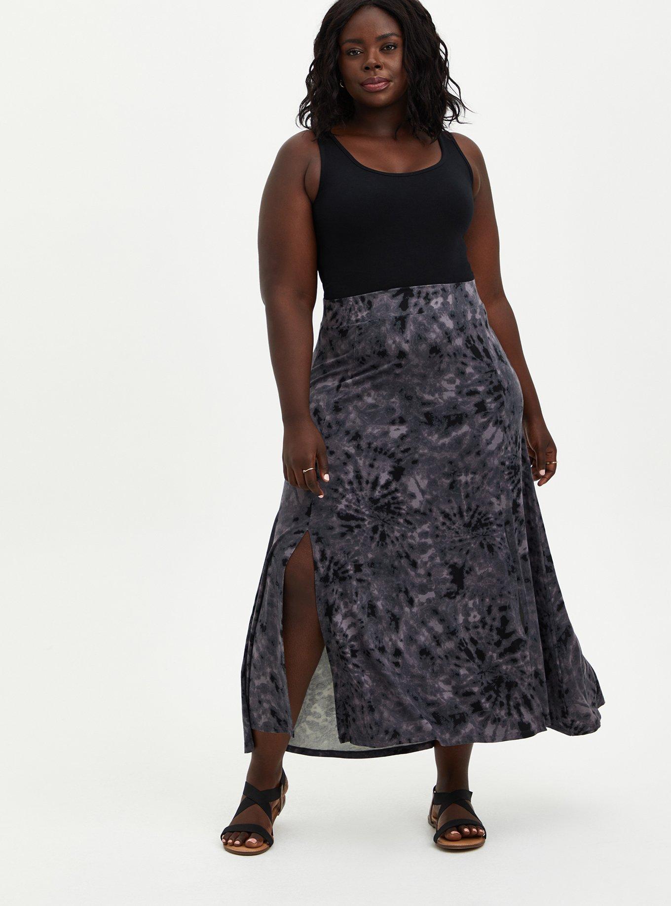 Plus size jersey maxi skirt best sale