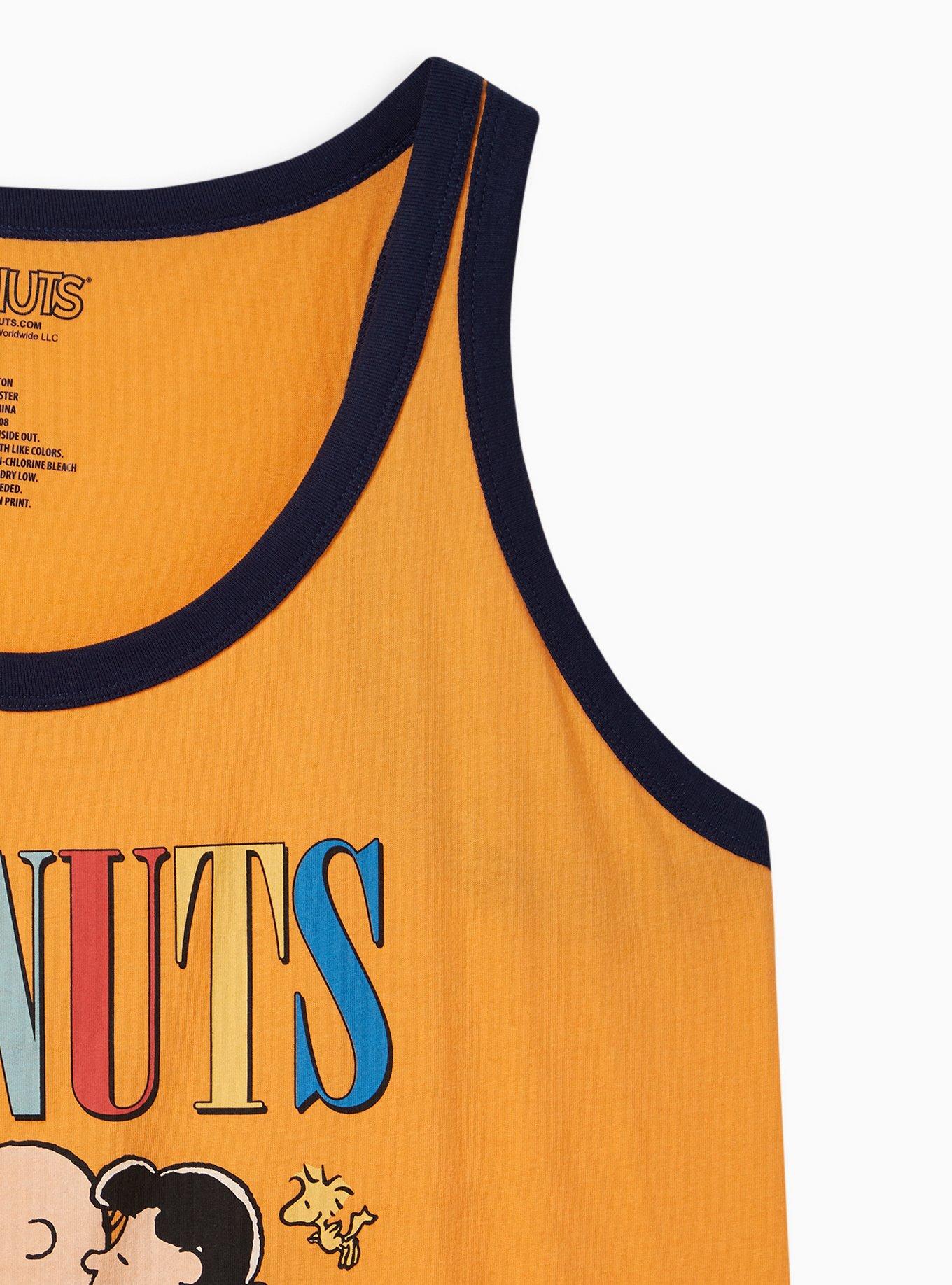 Peanuts Ringer Tank - Cotton Orange, ORANGE, alternate