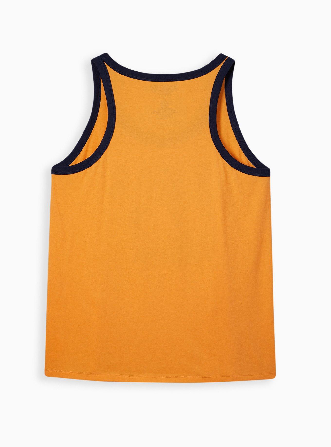 Peanuts Ringer Tank - Cotton Orange, ORANGE, alternate