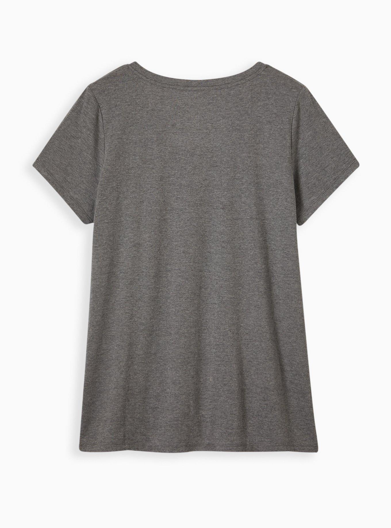 Classic V-Neck Tee - Cotton The Sandlot Grey, MEDIUM HEATHER GREY, alternate