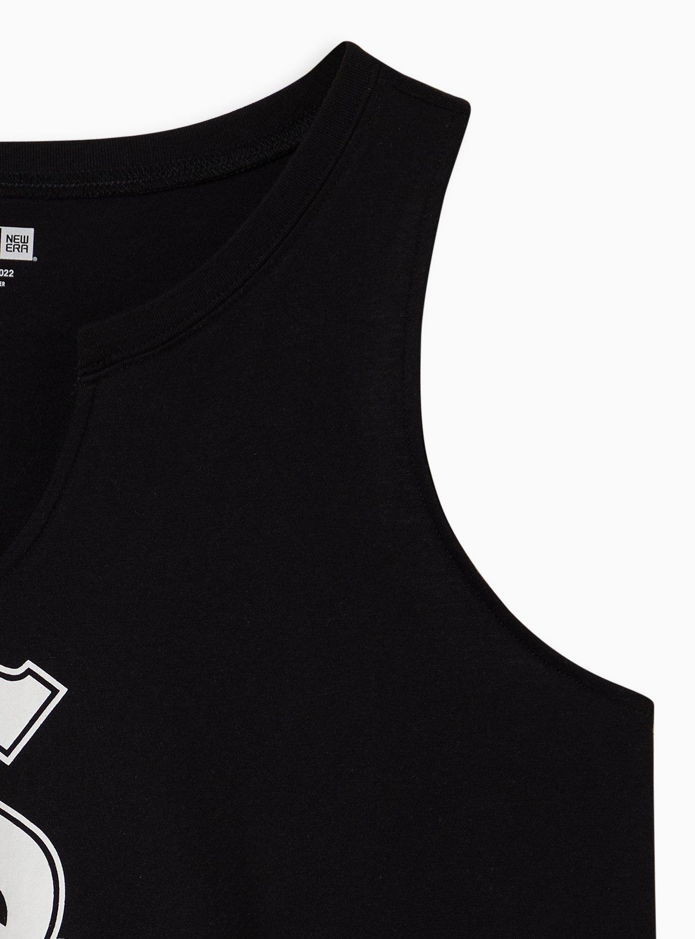 Plus Size Split Neck Tank - Black MLB Chicago White Sox, DEEP BLACK, alternate